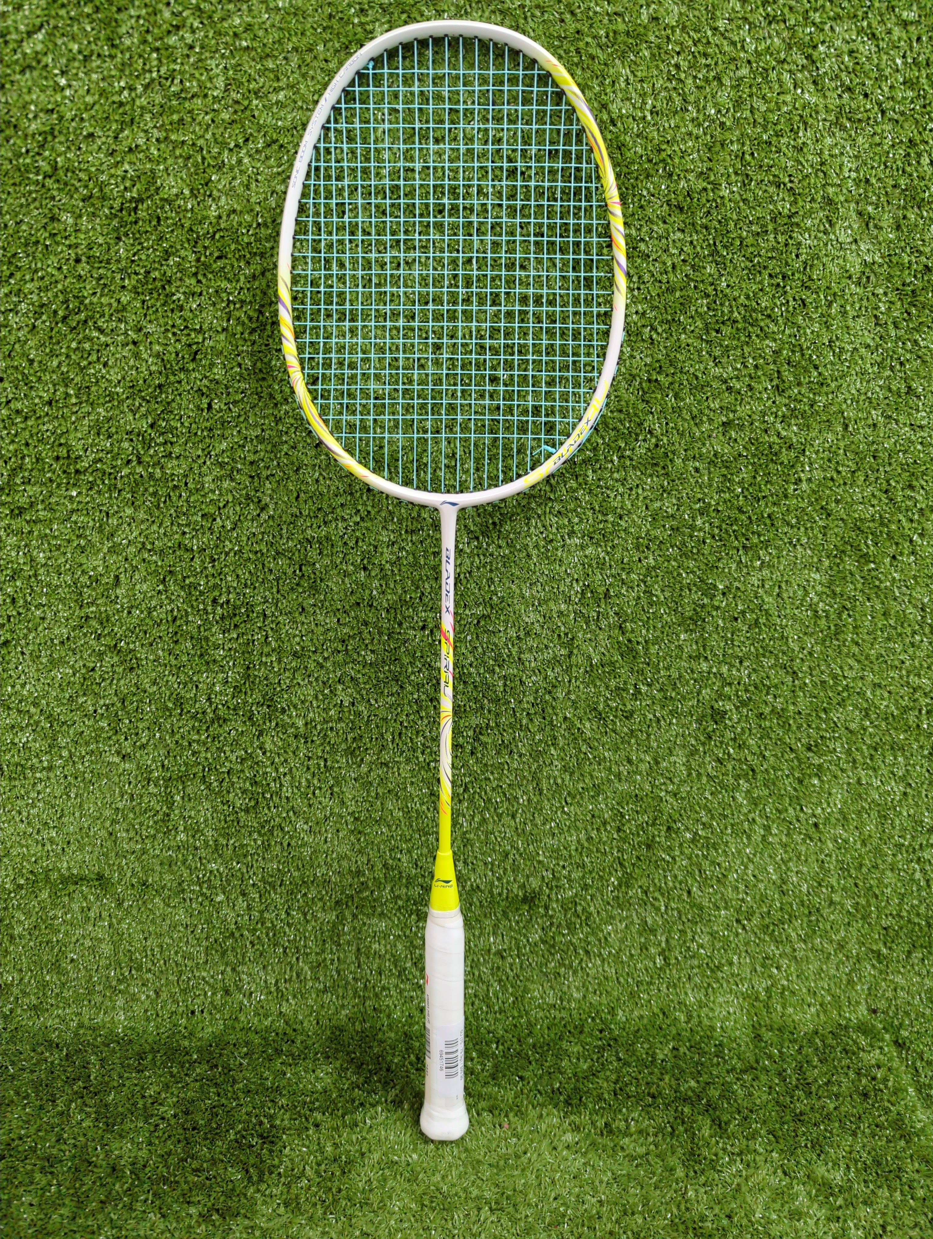 Li Ning BladeX Spiral Neon Yellow Badminton Racket - Prestrung Professional Racquet for Advanced Players | Perfect for Tournaments & Training | Made in China