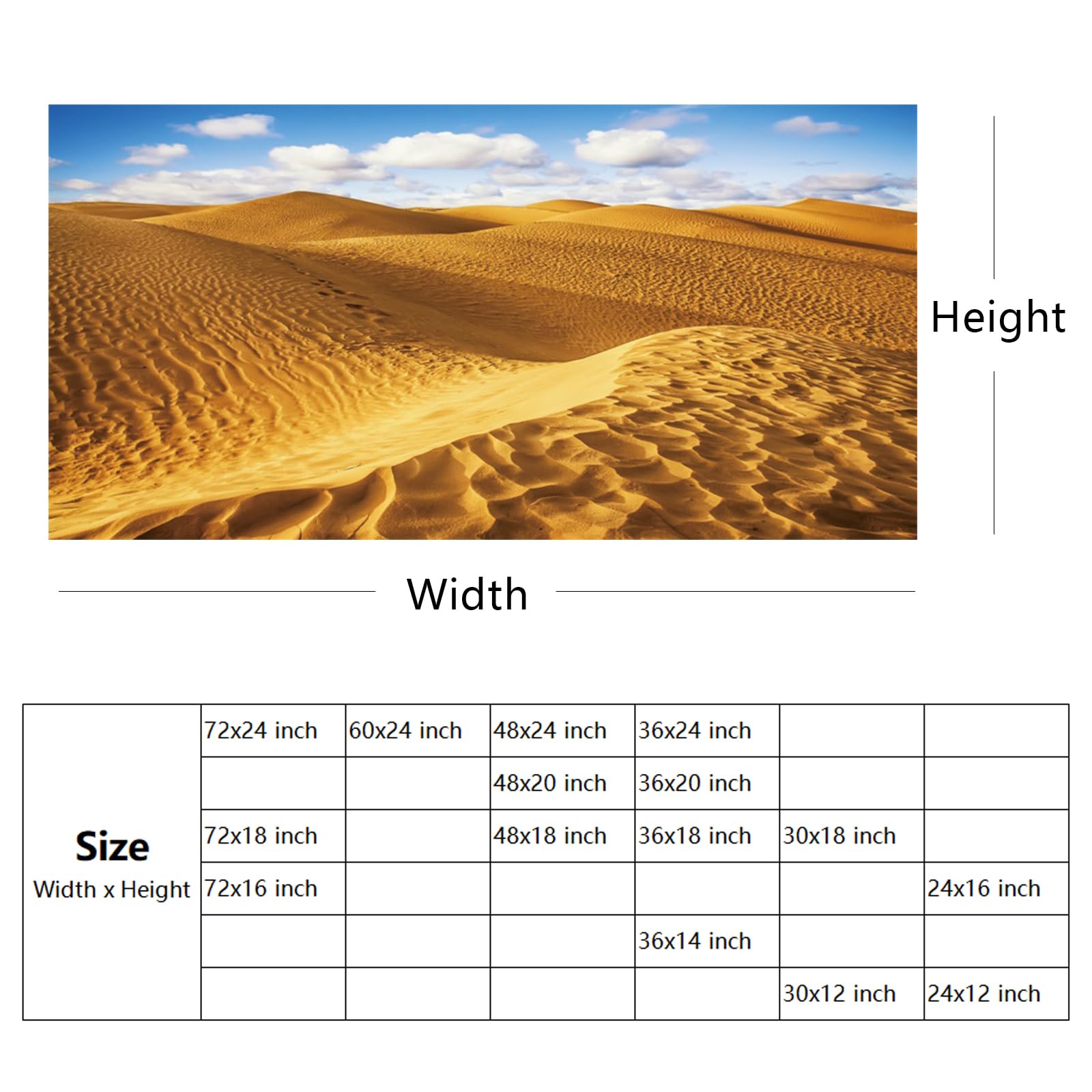 Premium 48x24 Inch Reptile Terrarium Background - Sand Dunes Desert & Blue Sky Tropical Scenery Backdrop for Bearded Dragons, Fish Tanks & Aquariums | Enhance Reptile Habitat Decor for Desert & Tropical Environments