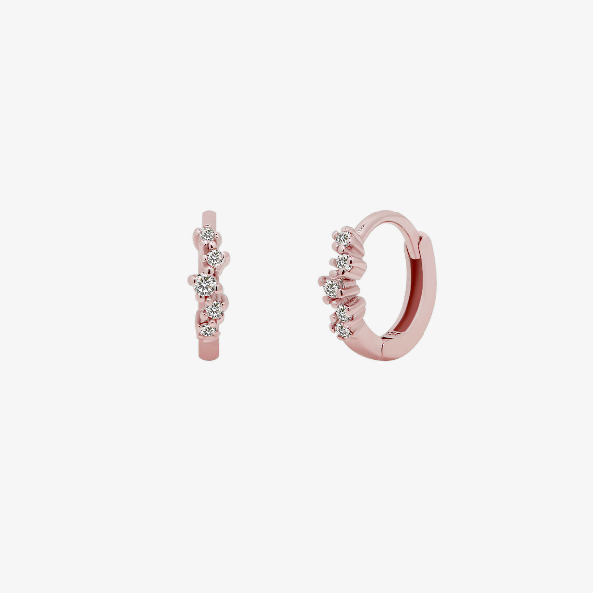 Cubic Huggie Hoop Earrings for Women - Minimalist Gold Plated Huggie Earrings for Everyday Wear | Perfect for Work, Date Night & Casual Outfits