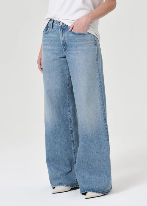 Clara Low Rise Baggy Flare Jeans for Women - Vintage 90s Distressed Denim Pants - Perfect for Casual Outfits, Streetwear & Retro Fashion