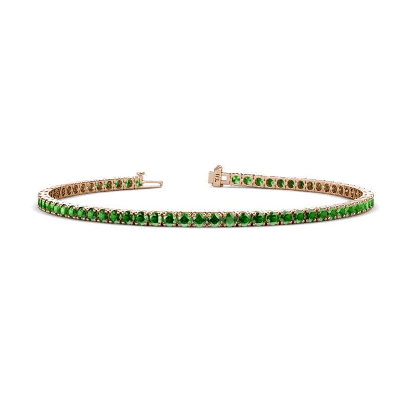 14K Rose Gold Gemstone Women's Eternity Tennis Bracelet - Elegant Jewelry Gift for Anniversary, Birthday & Special Occasions