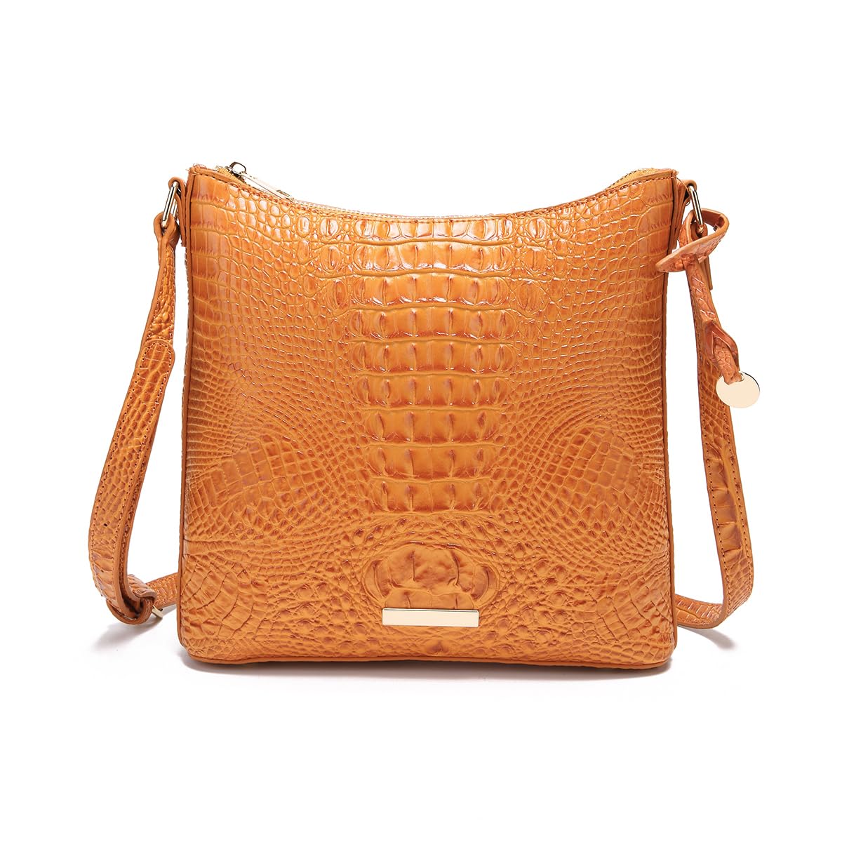 Trendy Women's Crocodile Embossed Leather Shoulder Bag - Stylish Crossbody Purse for Everyday Use, Work & Travel