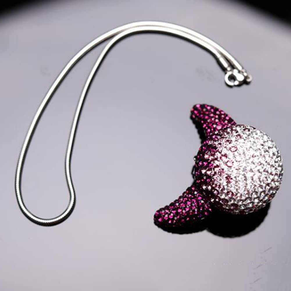 Diamond Car Rearview Mirror Pendant - Zcargel Bling Bling Crystal Car Horn Head Devil Pendant - Creative Interior Jewelry for Home, Office, Bedroom, Living Room, and Car Decoration