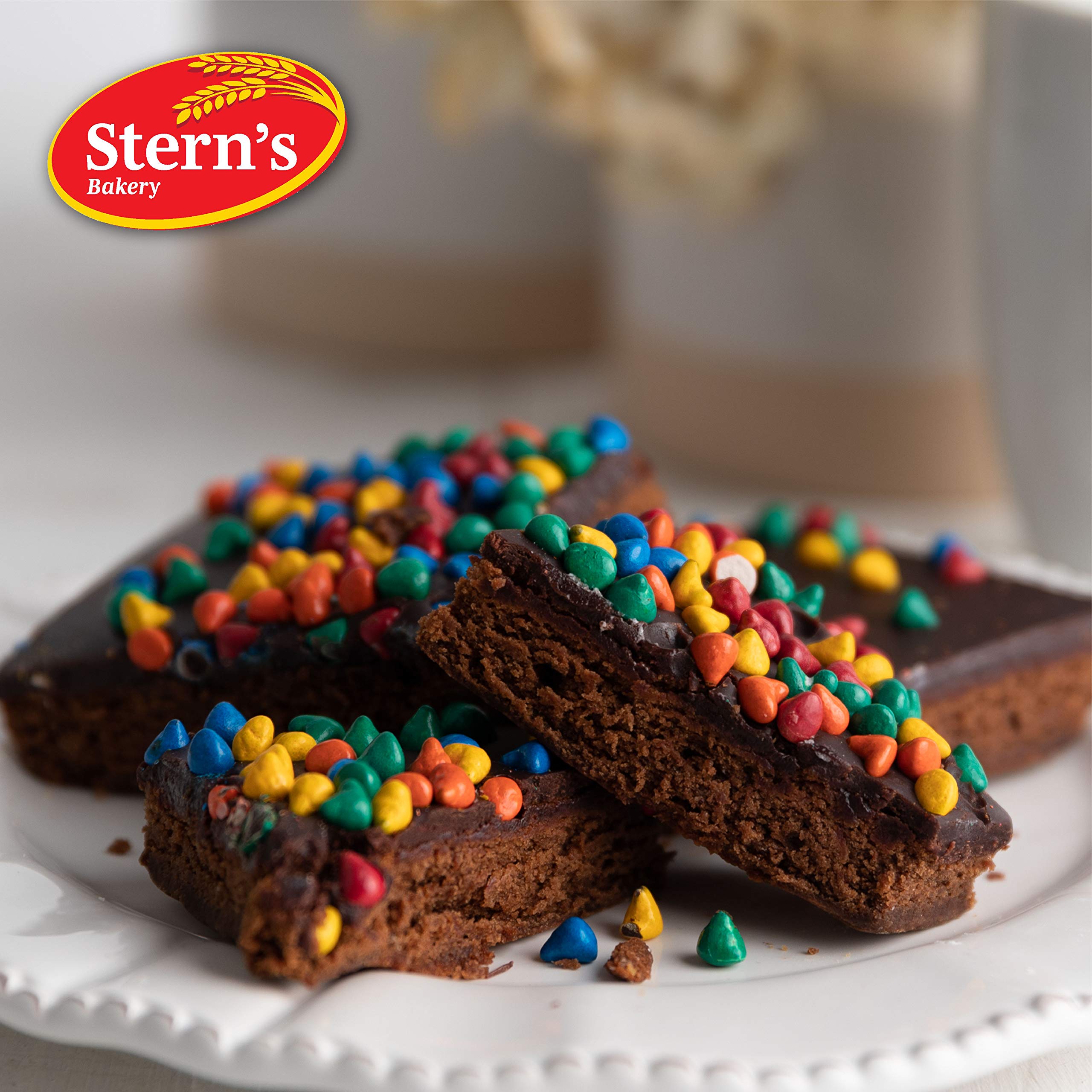 Delicious Confetti Brownie Snacks - 1.5 Oz Individually Wrapped (80 Count) | Nut Free & Dairy Free Treats by Stern's Bakery | Perfect for Office Snacks, School Lunches, Birthday Parties & Afternoon Tea