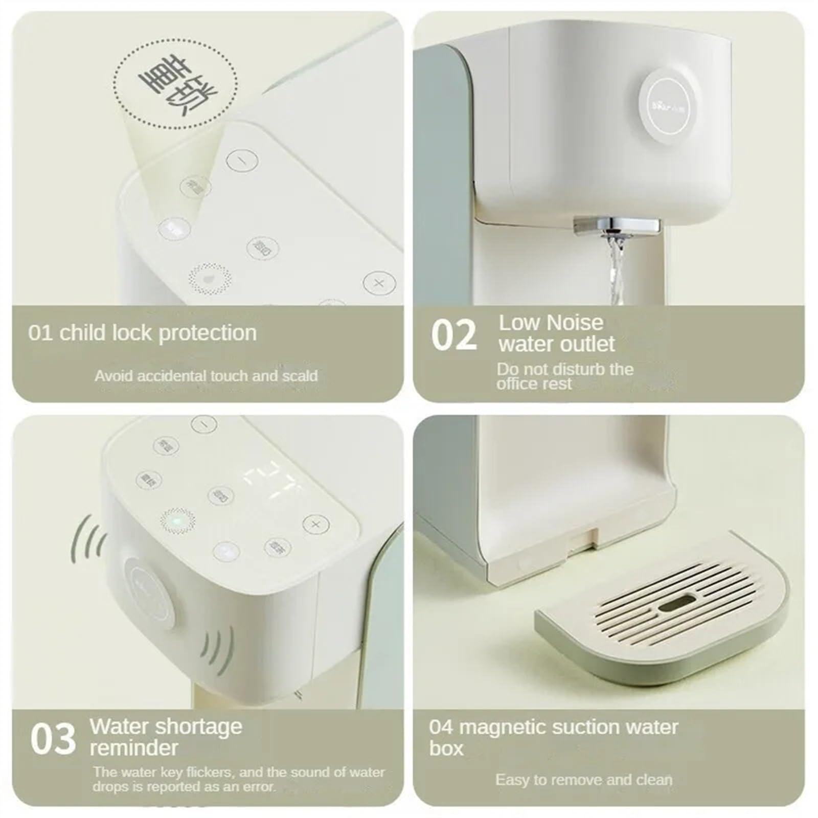 Instant Hot & Cold Desktop Water Dispenser with Mineral Filter - Home & Office Purified Drinking Water Solution for Direct Heating & Cooling
