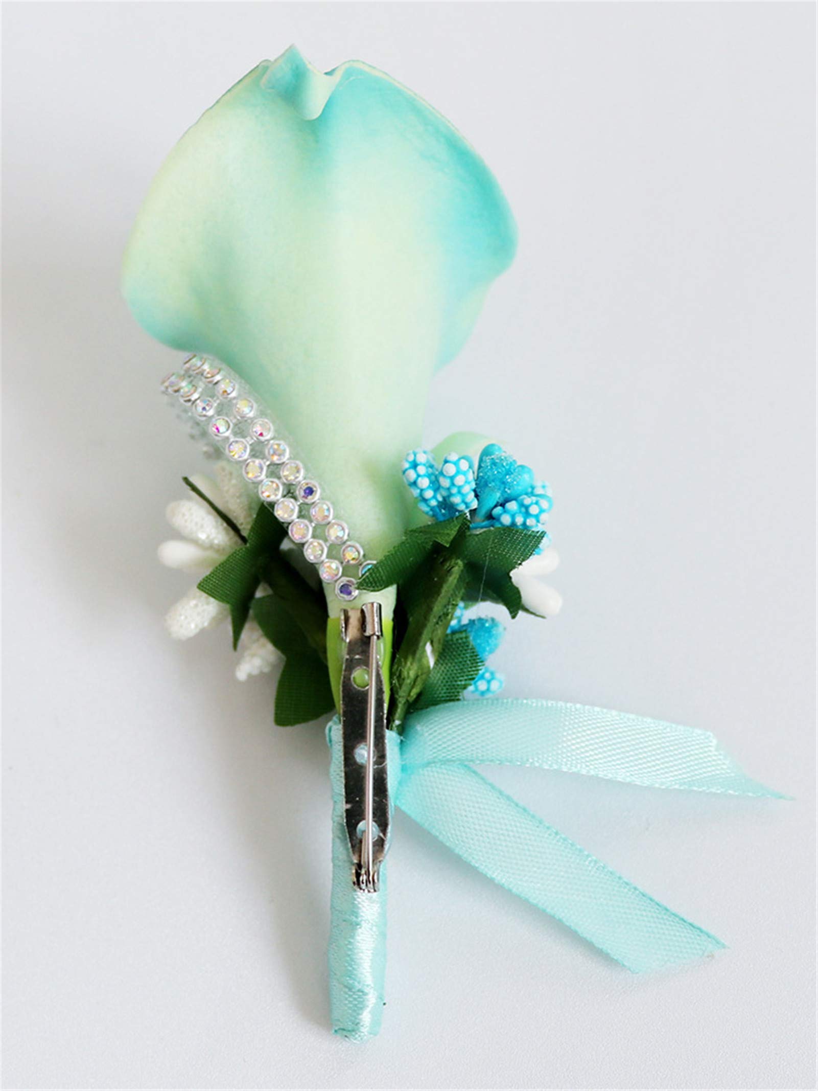Elegant Rose Boutonniere for Groom & Groomsmen - Real Touch Silk Flower Brooch for Weddings, Prom, Parties & Formal Events - Perfect for Wedding Lapel, Suit Jacket & Special Occasions