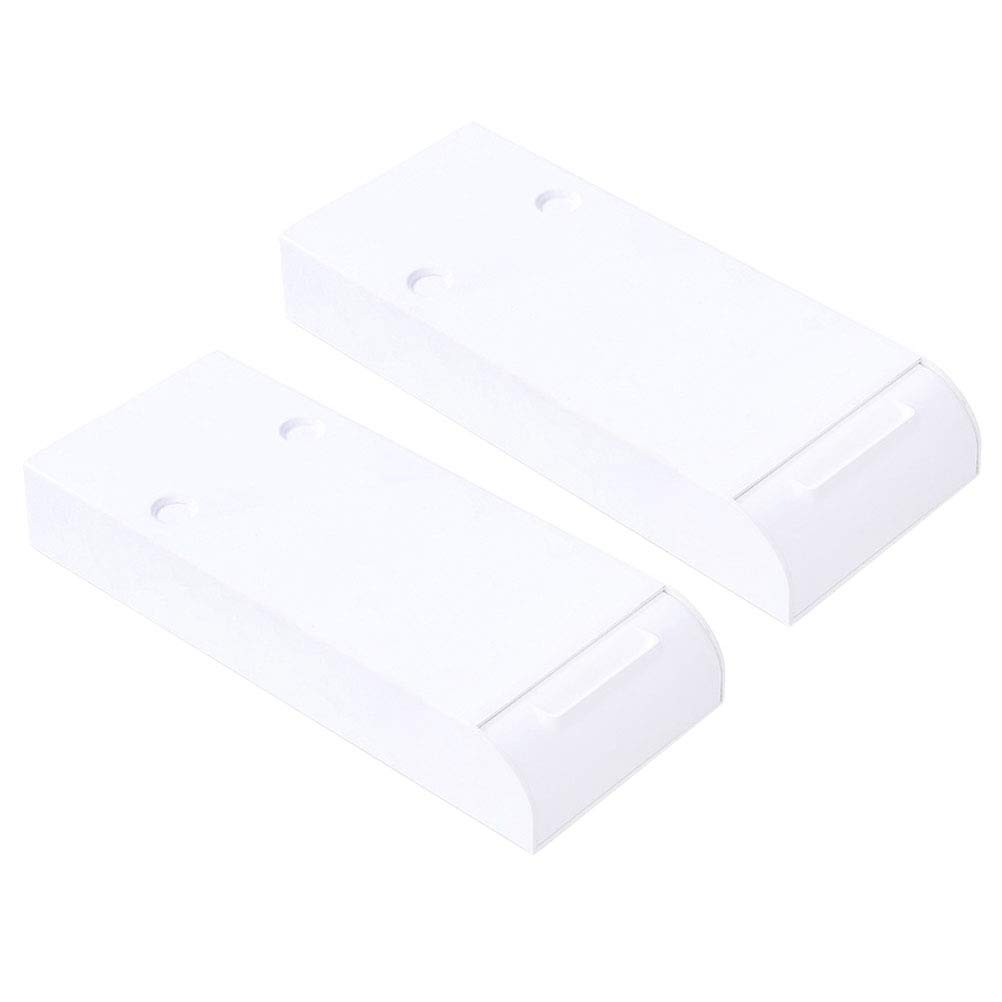 BESPORTBLE 2-Pack ABS Plastic White Desk Organizer with Hidden Drawer - Pen Holder, Pencil Tray, Stationery Storage Container for Office, School & Home Workspace Organization