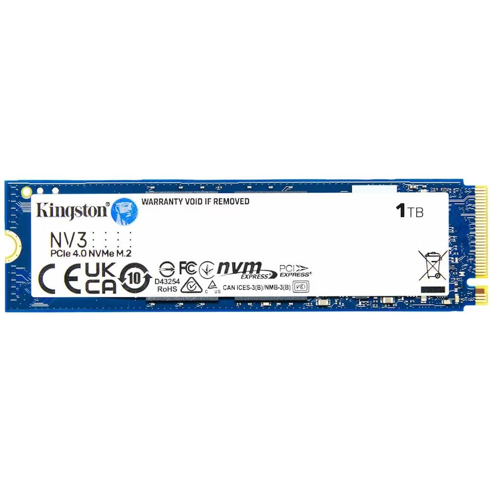 Kingston NV3 PCIe Gen4 NVMe M.2 SSD 1TB - High-Speed Internal Solid State Drive for Gaming, Video Editing & PC Upgrades