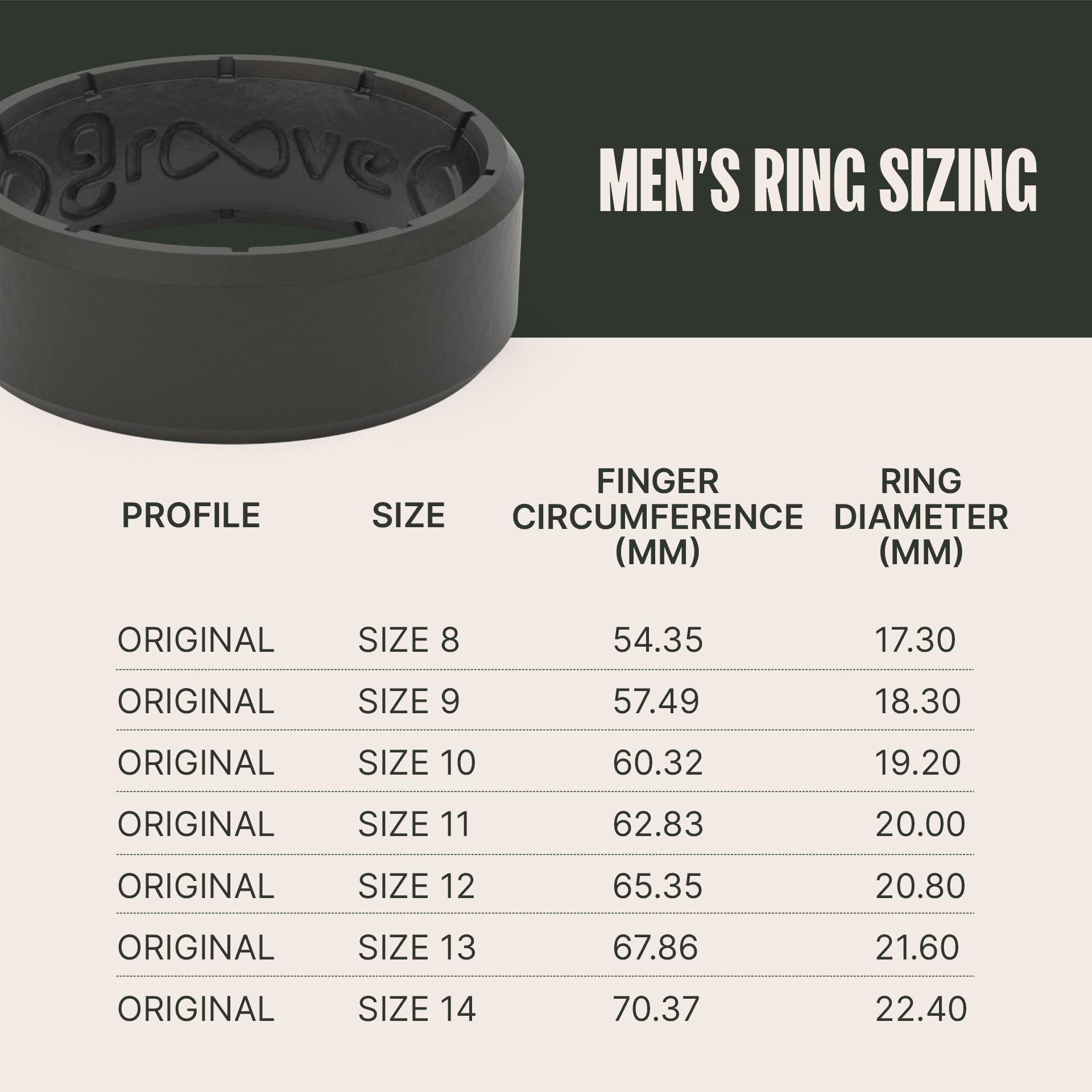 Groove Life Edge Silicone Ring for Men - Breathable Rubber Wedding Band with Unique Design & Lifetime Warranty - Comfort Fit for Active Lifestyle, Gym, Swimming & Outdoor Activities