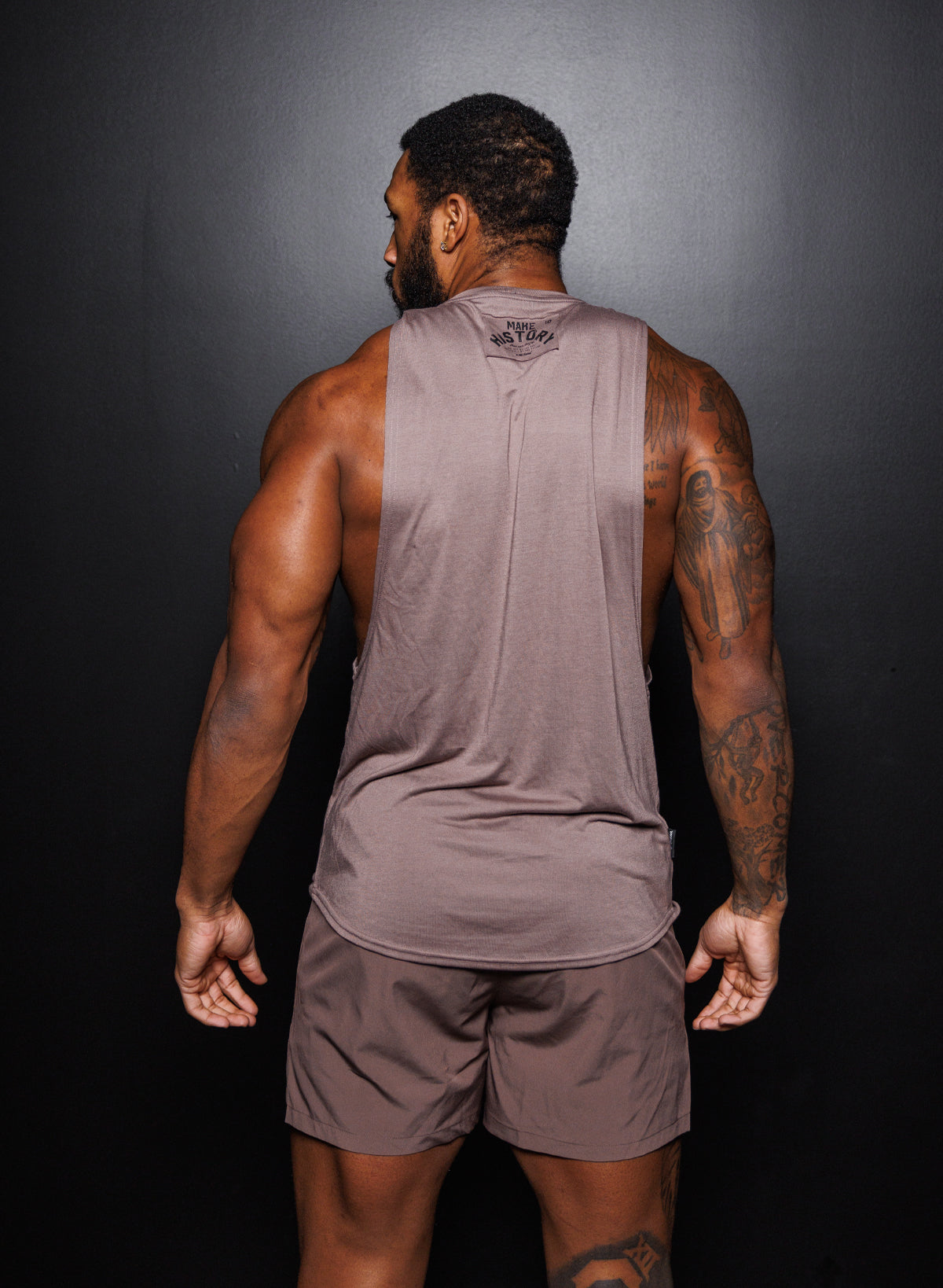 MAKE HISTORY BRO TANK TOP - Men's Graphic Muscle Tee for Gym & Workout | Earth Inspired Casual Streetwear for Sports & Outdoor Activities