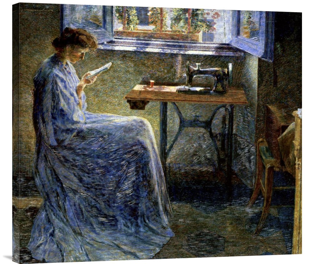 Umberto Boccioni The Romance of One Seamstress - Gallery Wrap Canvas Wall Art Print - Italian Futurism Home Decor for Living Room, Bedroom & Office