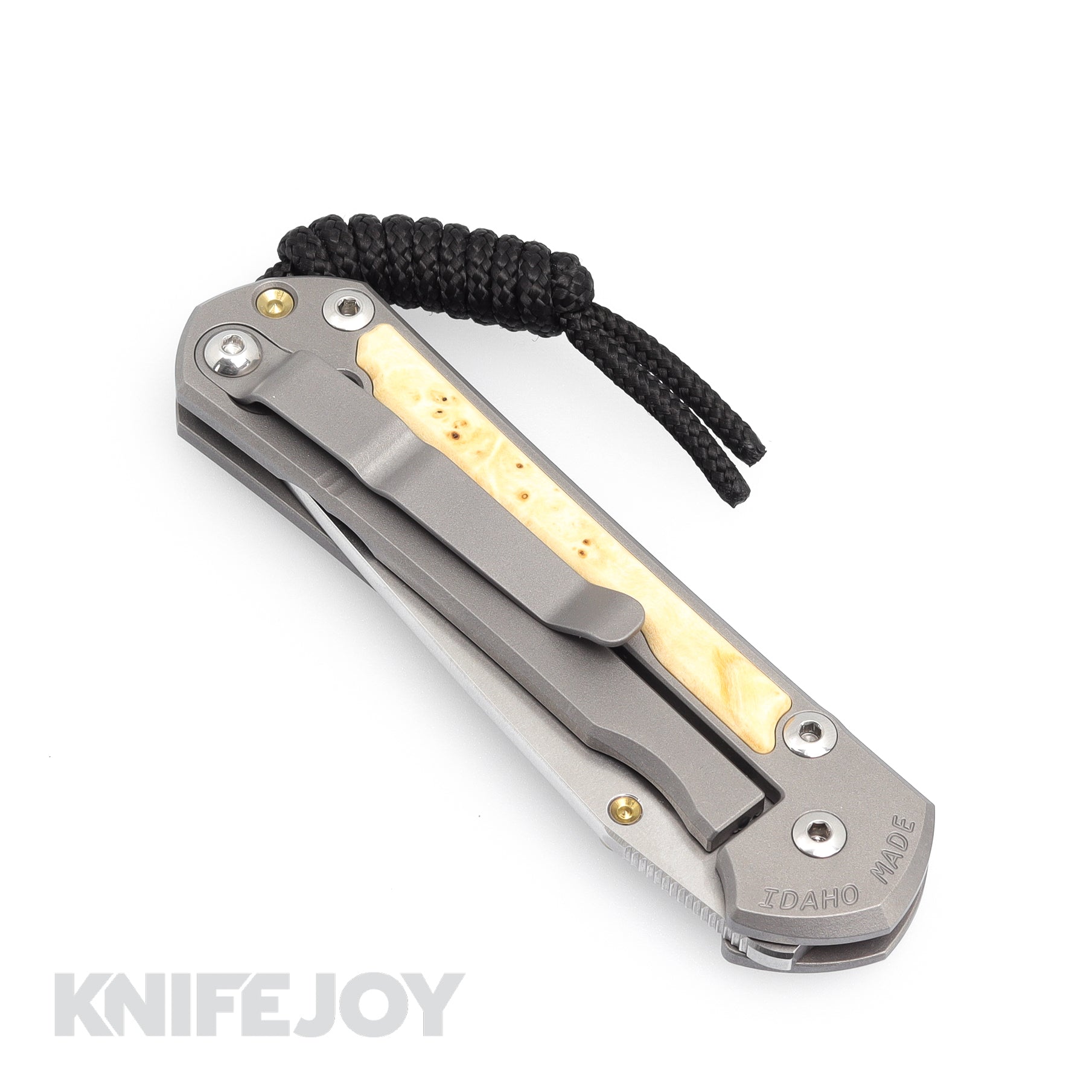 Chris Reeve Knives Small Sebenza 31 Tanto Plain Blade - Matte Finish Box Elder Inlay Handles - Premium EDC Pocket Knife for Outdoor, Camping & Everyday Carry