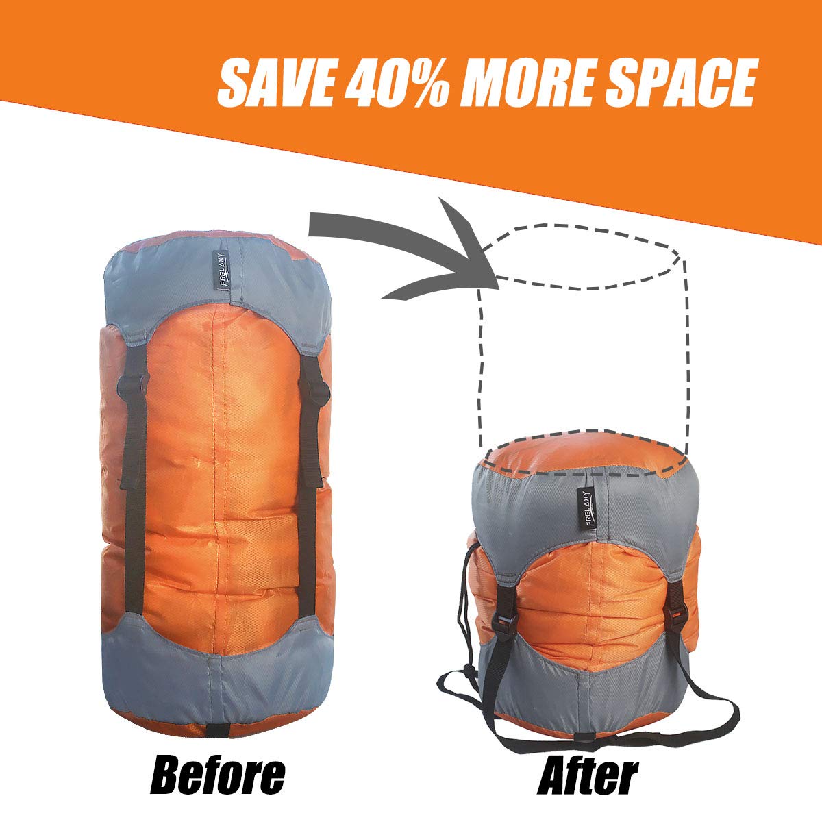 Frelaxy Compression Sack - Ultralight Sleeping Bag Storage Bag with 40% More Space (11L/18L/30L/45L/52L) | Compact Camping Gear for Hiking, Backpacking & Travel | Perfect for Outdoor Adventures & Space-Saving Packing