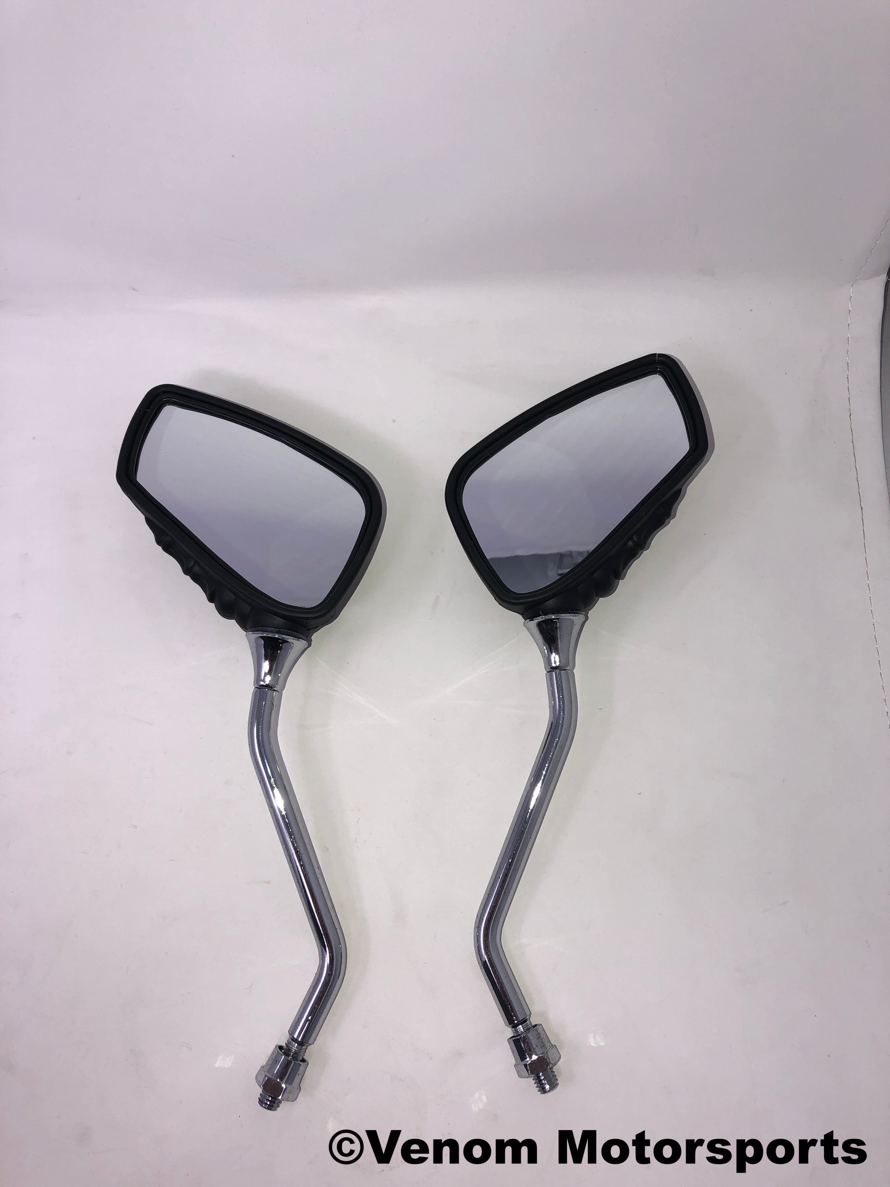 Replacement Mirrors for Venom 50cc Fatboy Scooter - Durable Side View Mirrors Set - Perfect for Commuting, City Riding & Scooter Upgrades