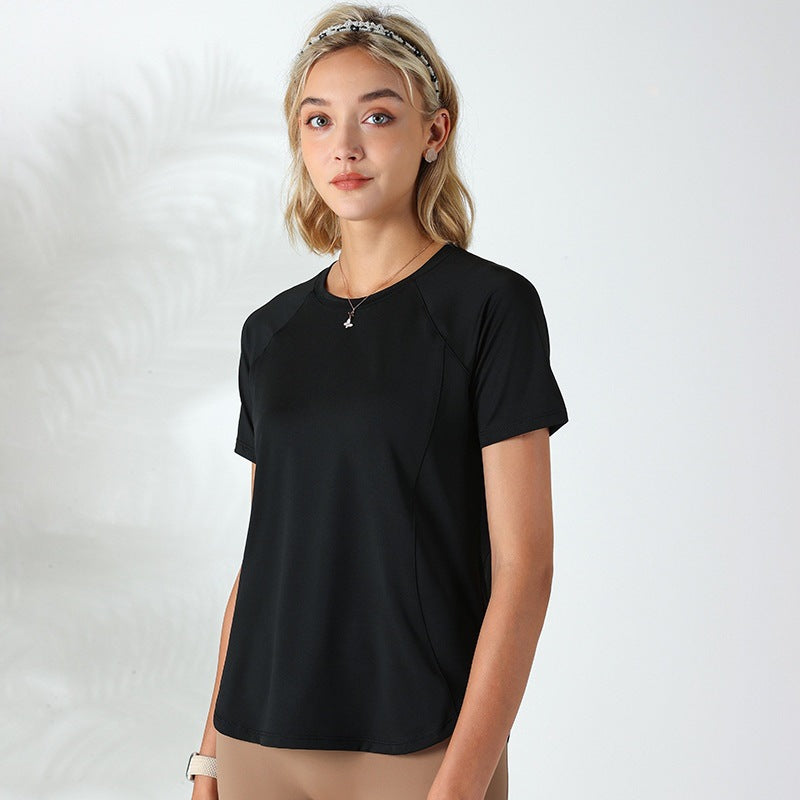 Quick Drying Mesh Stitching Workout Tops for Women - Breathable Athletic Shirts for Running, Yoga & Gym Training