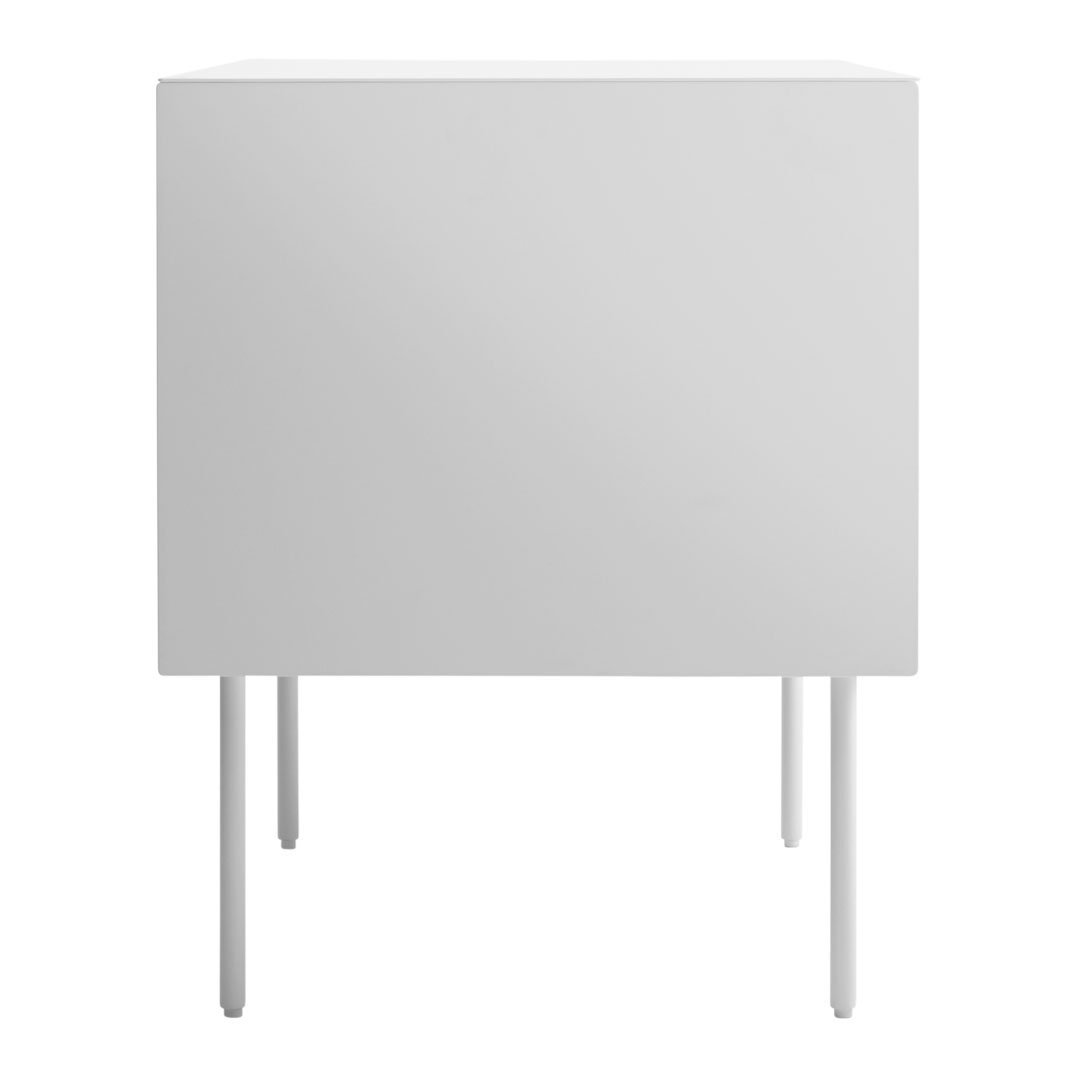 Modern Blu Dot Clad Nightstand - Stylish Bedside Table with Storage for Bedroom, Living Room & Guest Room - Perfect for Small Spaces & Apartment Decor