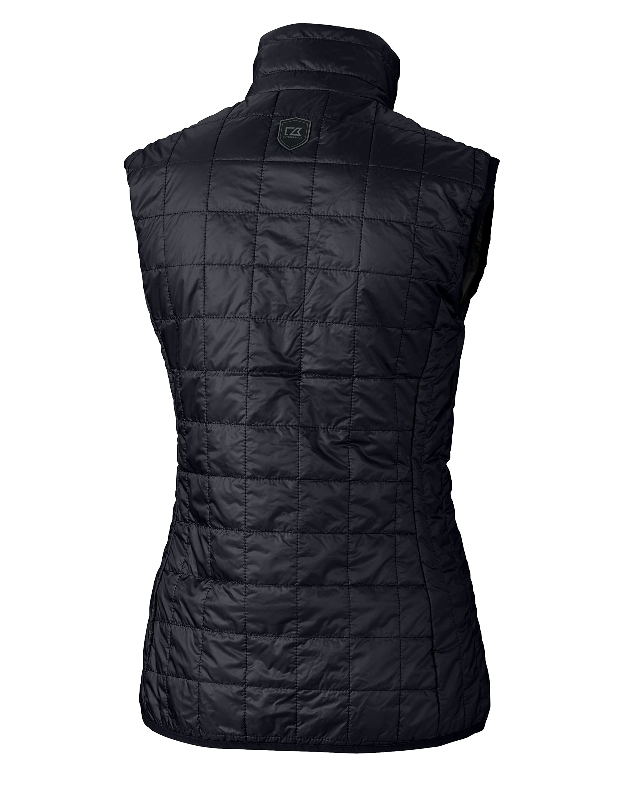 Cutter & Buck Rainier Primaloft Women's Eco-Friendly Insulated Full Zip Puffer Vest - Lightweight Warm Winter Jacket for Outdoor Hiking & Casual Wear
