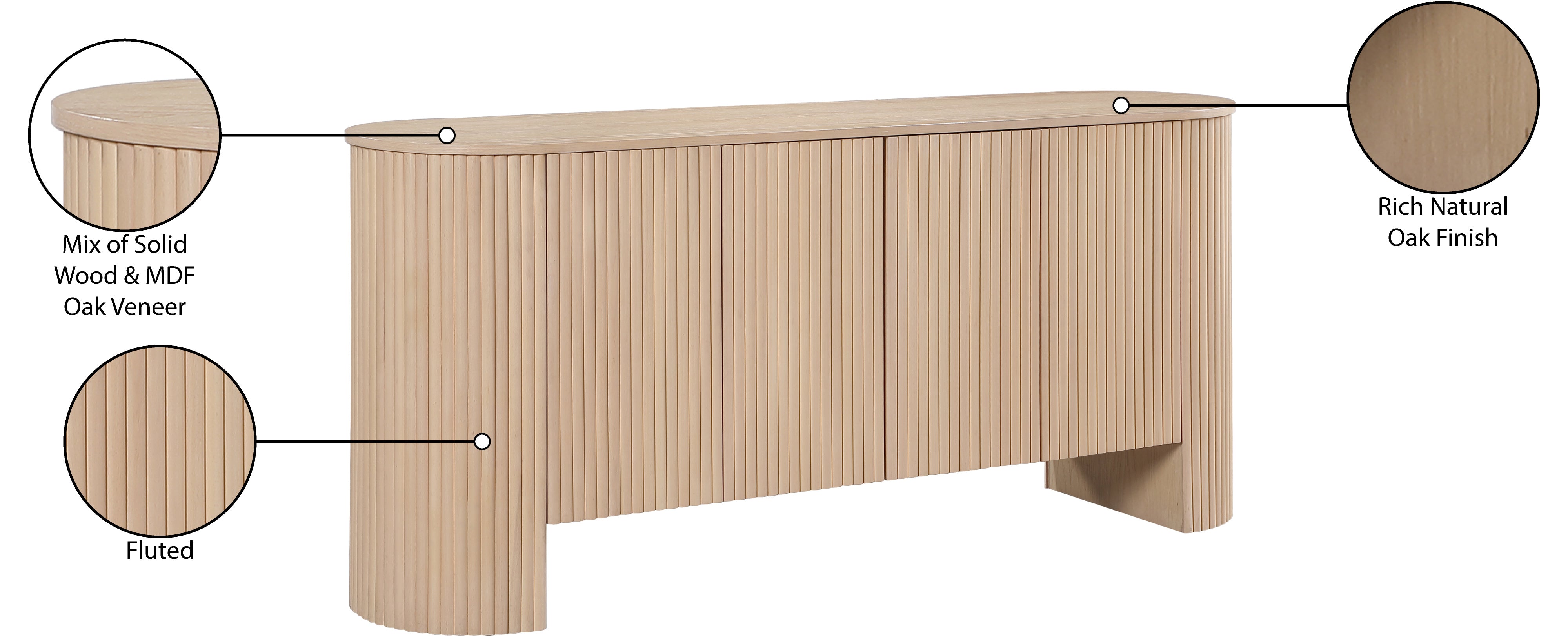 Belinda Sideboard Buffet Cabinet - Stylish Storage for Dining Room, Living Room & Entryway - Perfect for Organizing Dishes, Linens & Home Decor