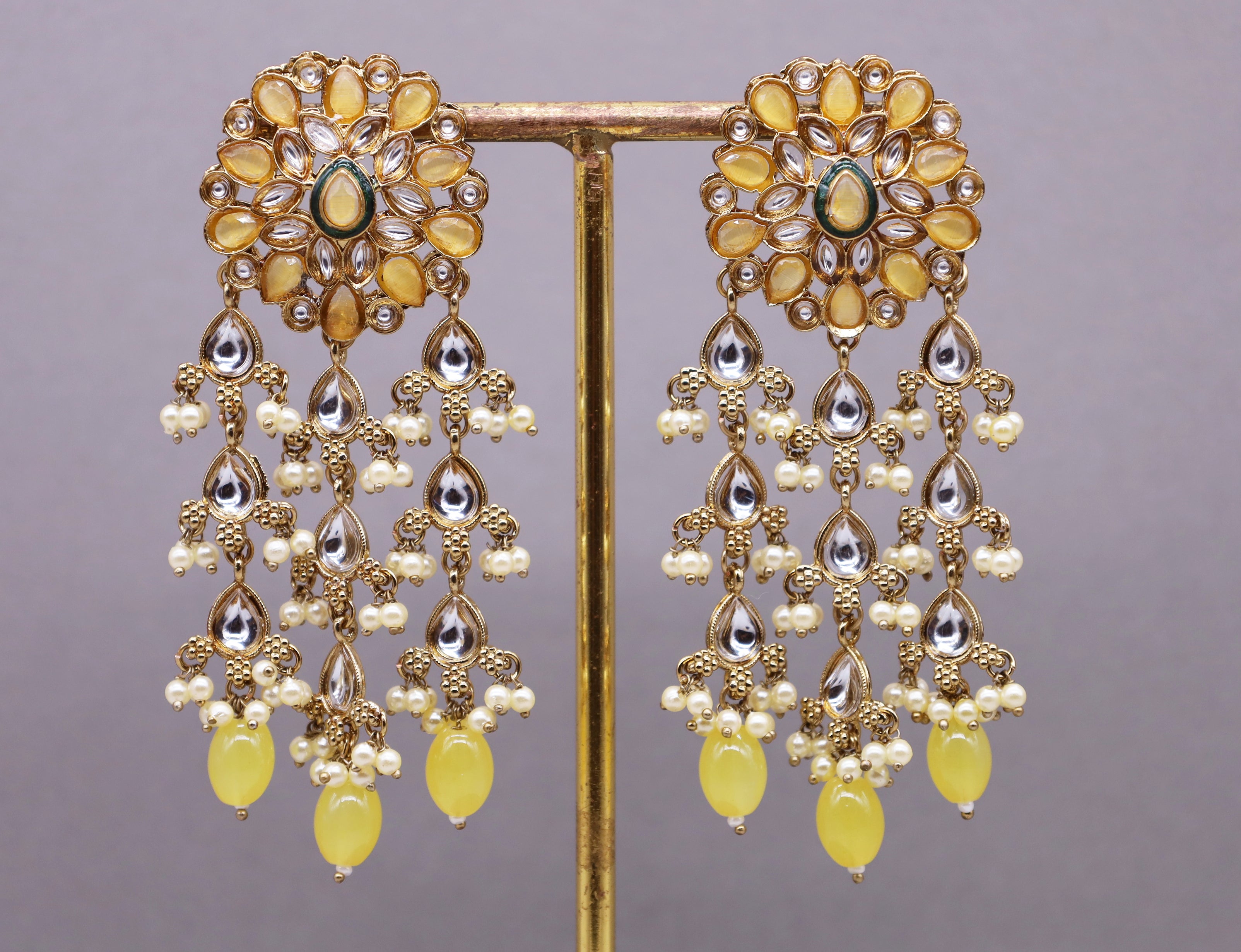 Exquisite Ishani Kundan Earrings for Women – Handmade Indian Jewelry for Parties, Weddings & Festive Occasions