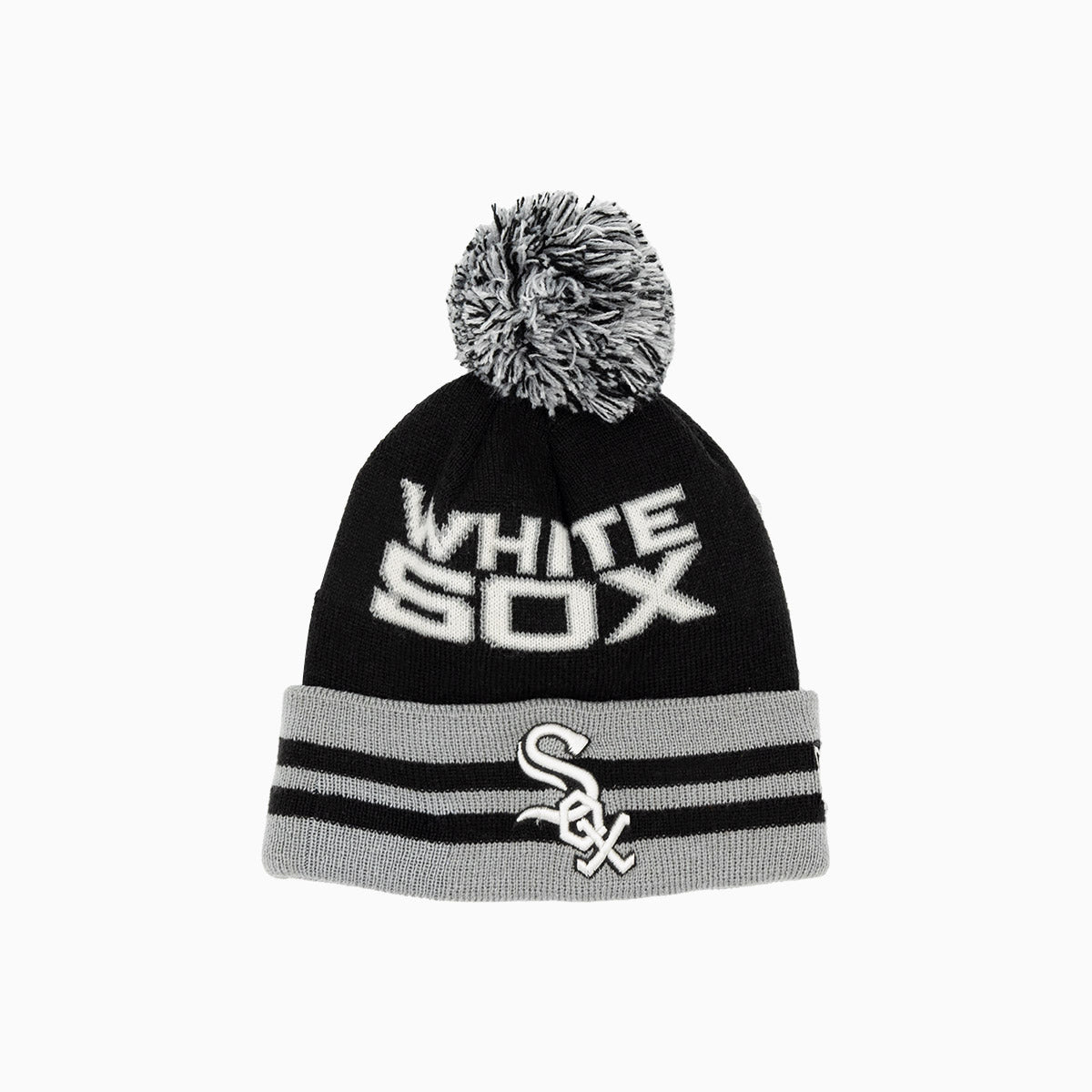 Chicago White Sox MLB Kids Pom Beanie Knit Hat - Winter Warm Baseball Team Fan Cap for Boys & Girls - Perfect for Cold Weather Games & Outdoor Activities