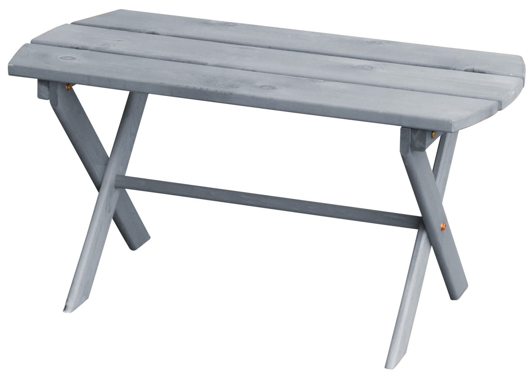 Folding Coffee Table - Solid Cedar Wood with Gray Stain Finish - Compact & Space-Saving Furniture for Small Living Rooms, Apartments, and Outdoor Patios