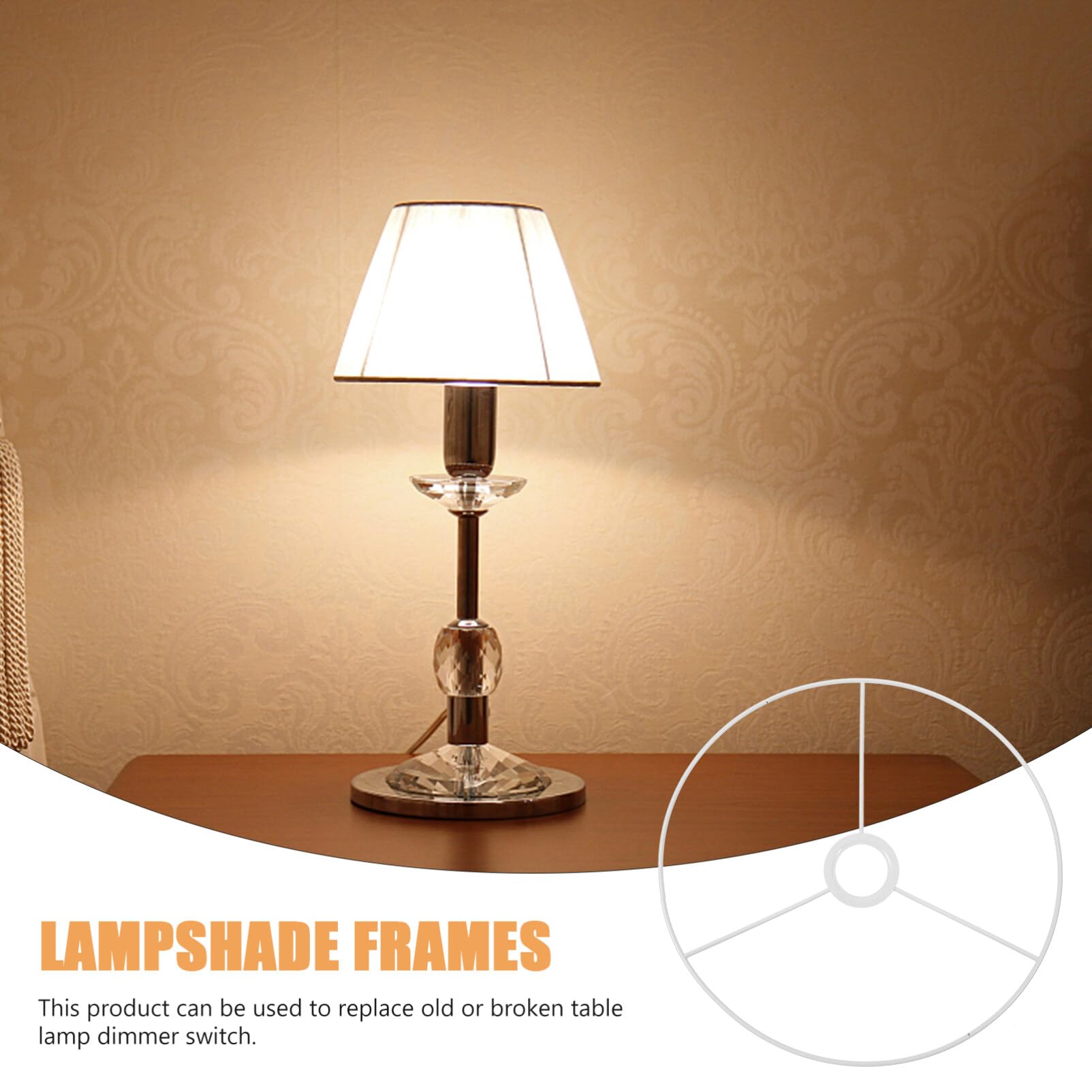Metal DIY Ring Lamp Shade - Lightweight Iron Frame for Bars & Rooms