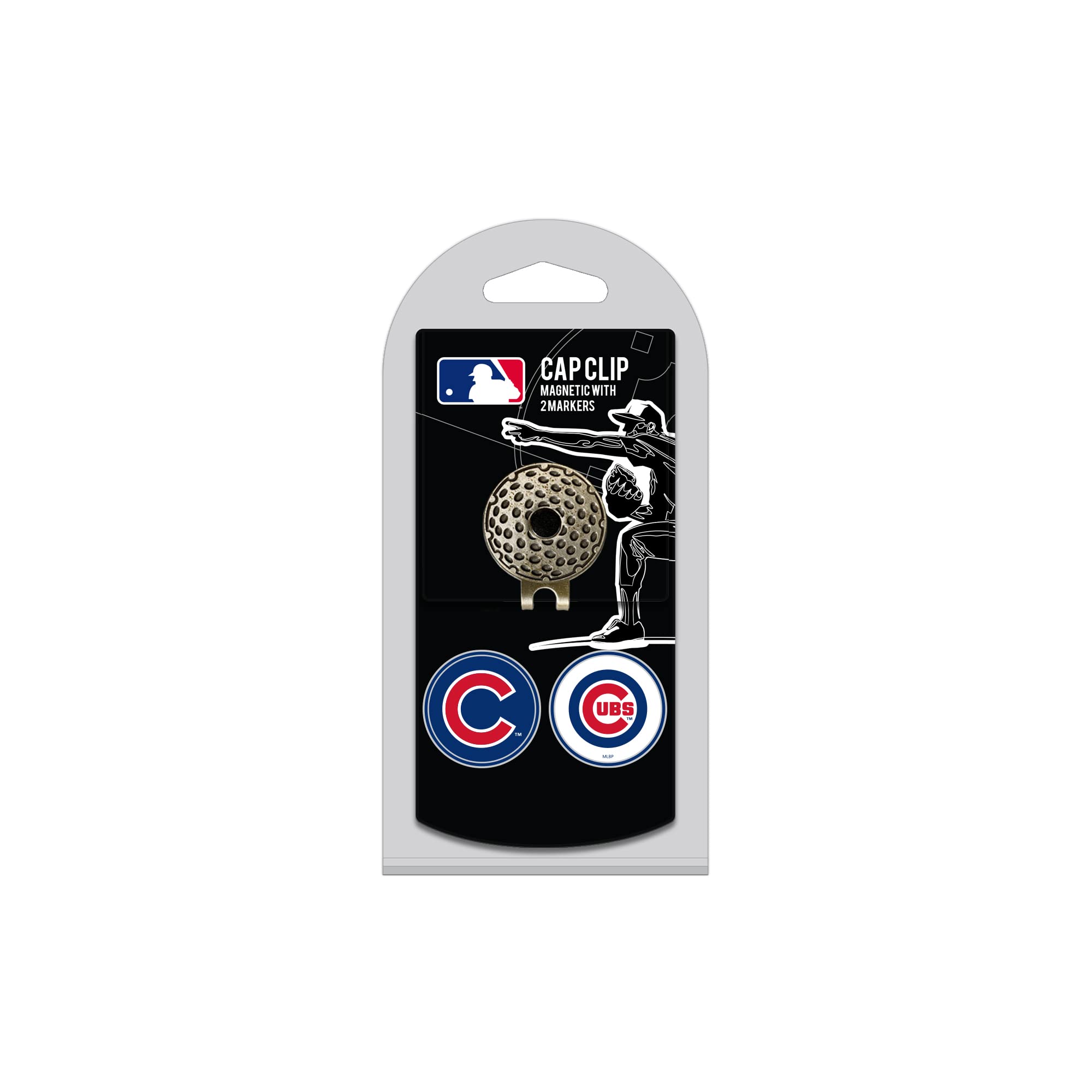 Team Golf MLB Golf Cap Clip with 2 Removable Double-Sided Enamel Magnetic Ball Markers - Easy Hat Attachment for Golfers | Perfect for Golf Courses, Driving Range & Outdoor Sports