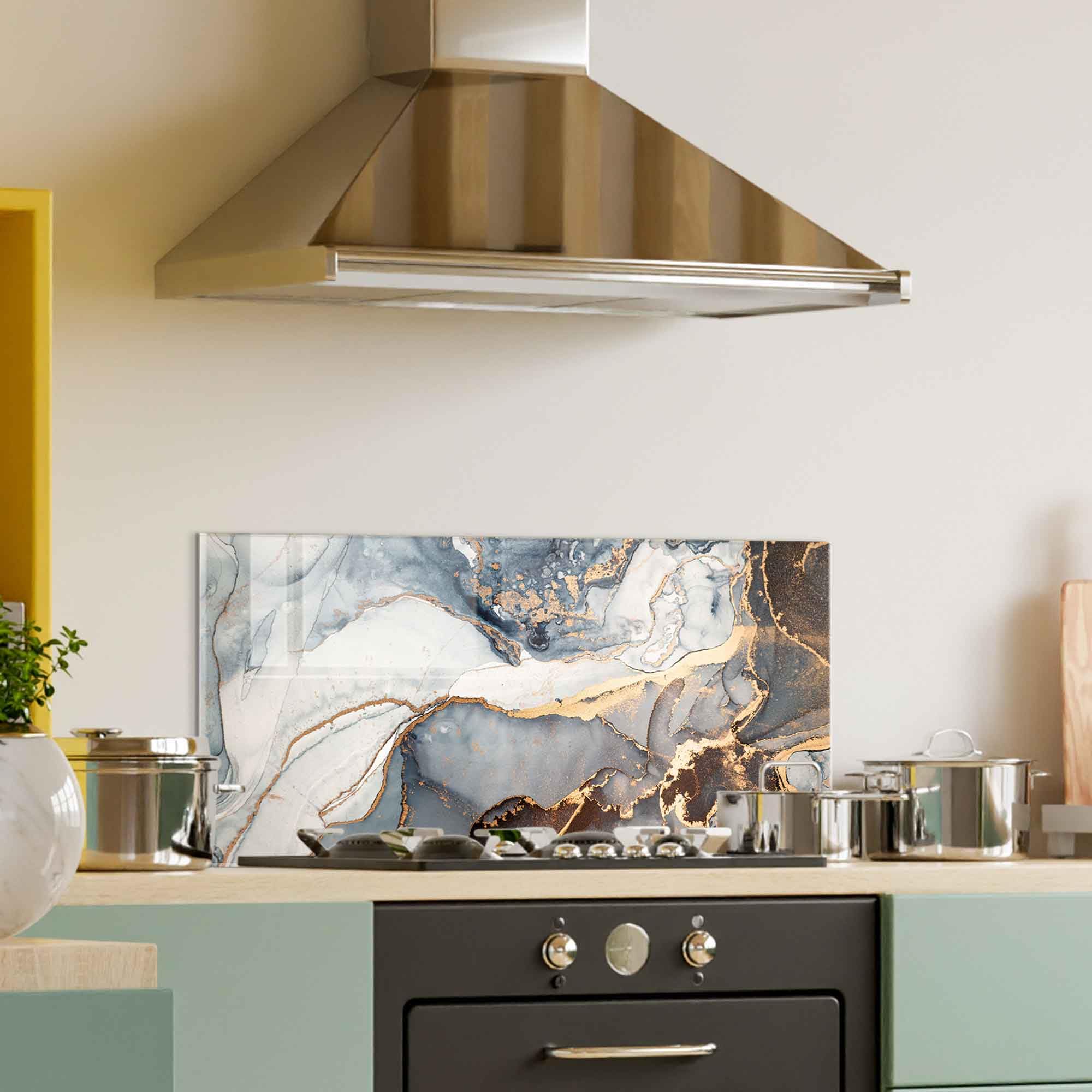 Premium Tempered Glass Kitchen Backsplash - 30x20