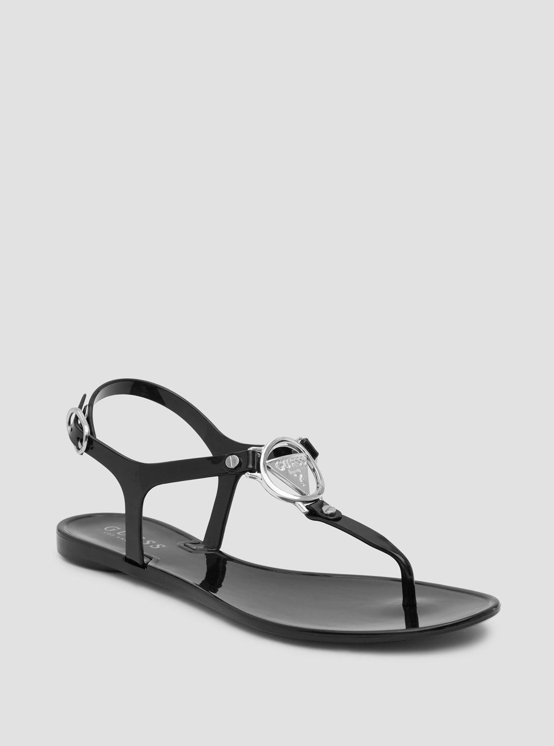 Black Replacement Logo Sandals for Men & Women - Comfortable Slip-On Casual Shoes for Beach, Pool, and Outdoor Walking