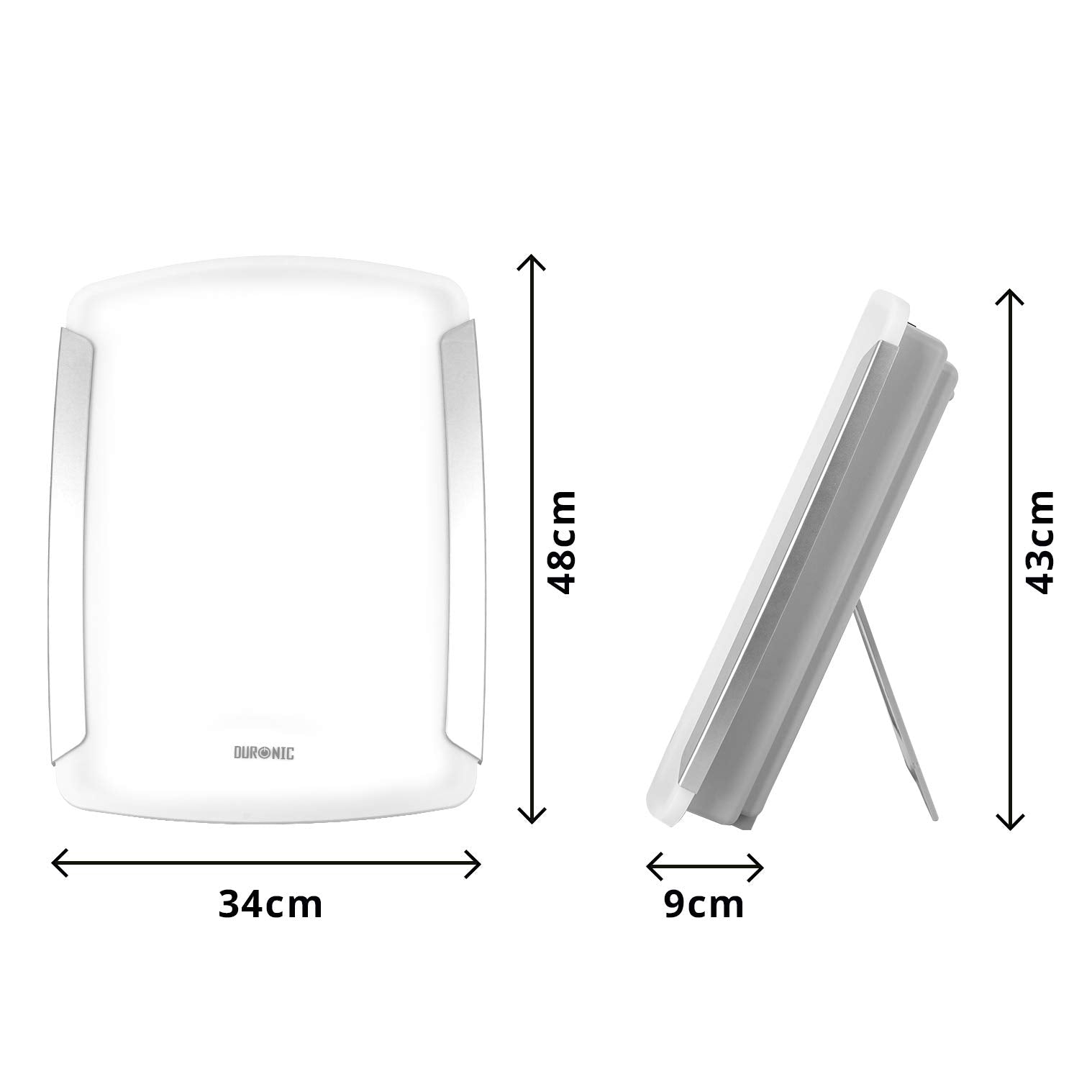 Duronic SADV1 Light Therapy Lamp - 10,000 Lumens Portable Daylight SAD Light Box for Seasonal Affective Disorder & Winter Depression Relief - Natural Sunlight Therapy Lamp for Home, Office, and Travel Use