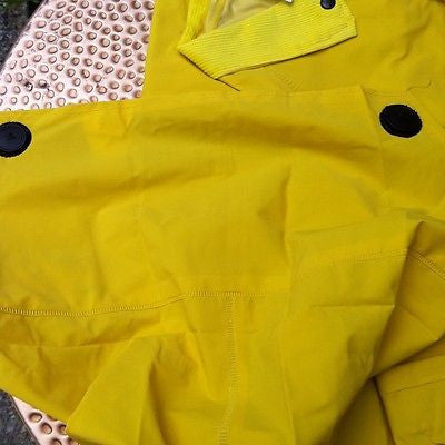 Heavy Duty Yellow 3-Piece Rain Suit for Men - Waterproof Raincoat with Pants & Hood - Size XXL - Perfect for Outdoor Work, Construction & Stormy Weather Protection