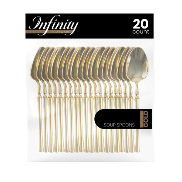 Premium 20-Piece Infinity Collection Gold Flatware Set - Elegant Stainless Steel Cutlery for Dining, Parties & Gifts