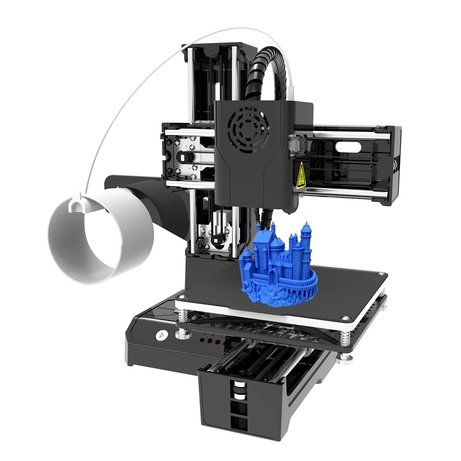 K9 Mini 3D Printer for Kids & Beginners - Compact 100x100x100mm Desktop Printing Machine with Removable Build Plate, One-Button Operation, TF Card Slot & PLA Sample Filament - Perfect for Home Education, STEM Projects & Creative Toy Making