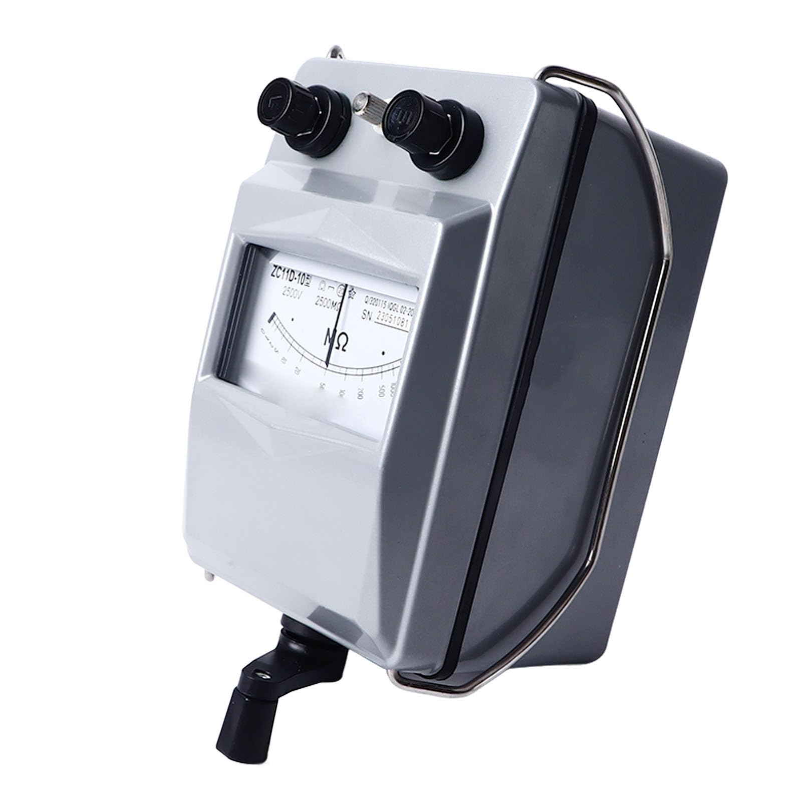 2500V Insulation Resistance Tester - Hand Crank Megohmmeter with Aluminum Case for Electrical Safety Testing - Perfect for Industrial, Home & DIY Electrical Maintenance
