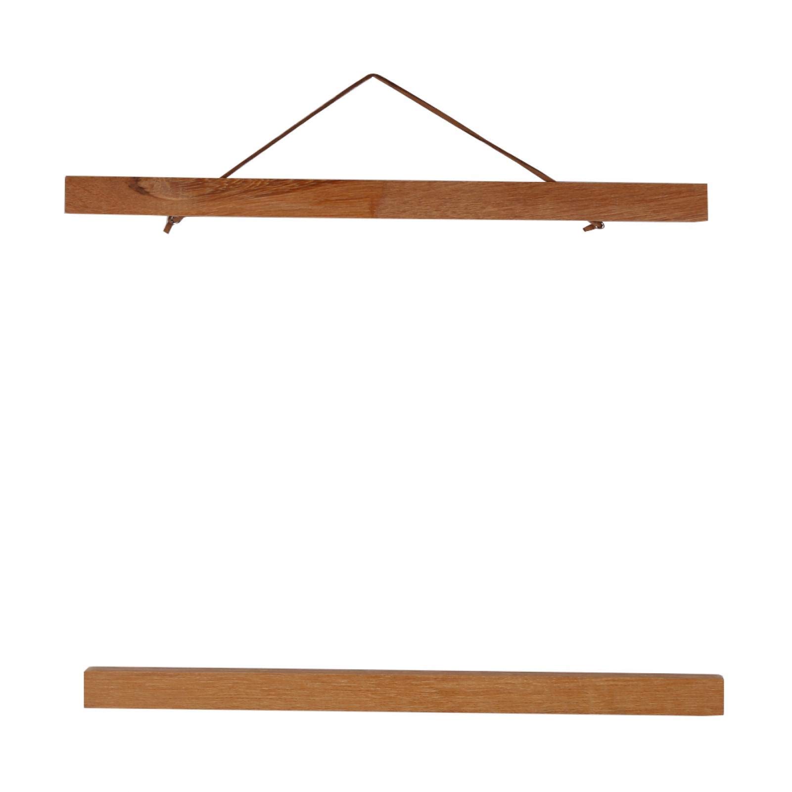 Valentine's Day Gift - Leftwei Wooden Photo Frame Hanger, Modern Teak Magnetic Poster Frame for Prints, Fabrics, Photos (30cm) - Perfect for Home Decor, Gallery Walls & Office Display