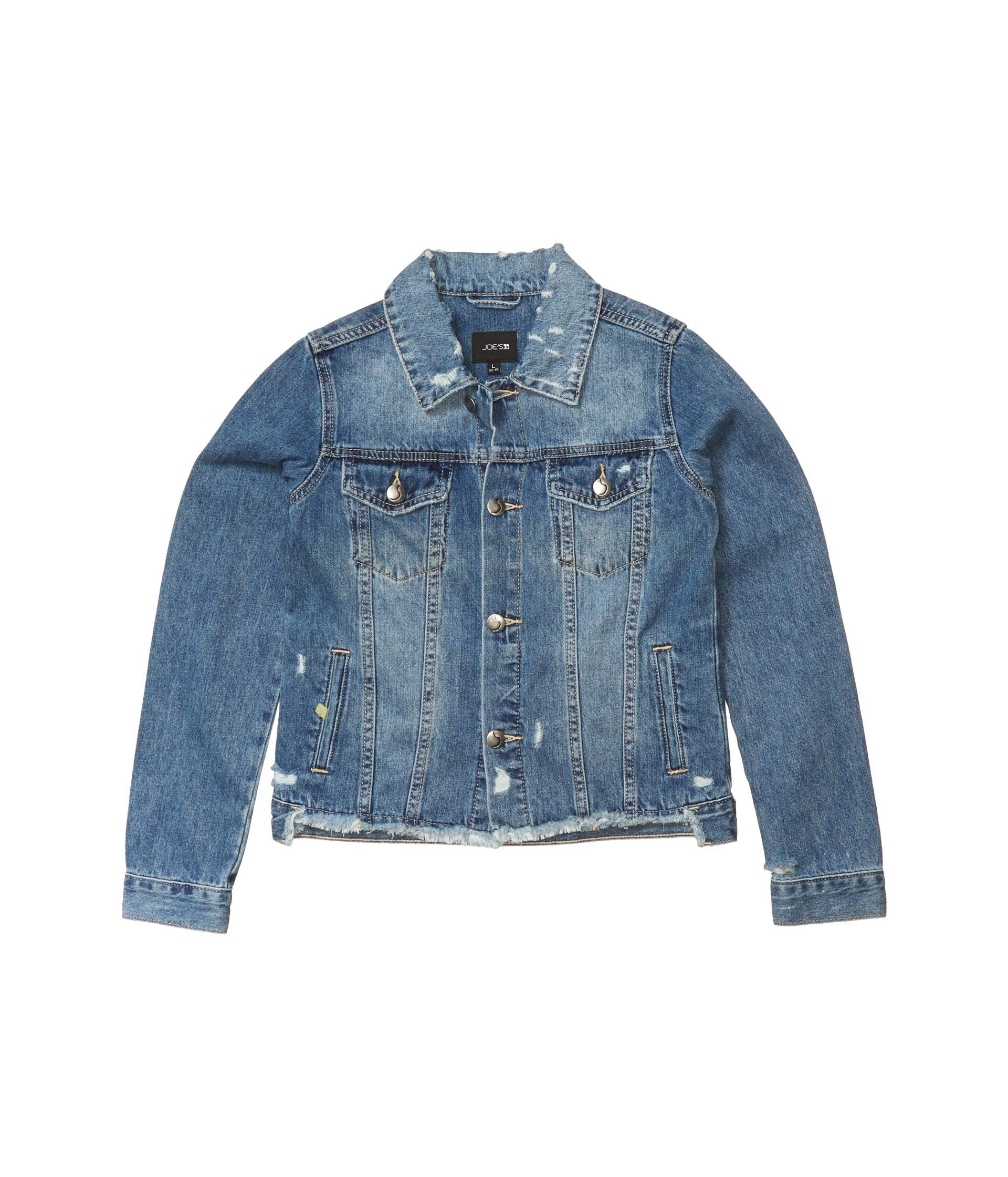Joe's Jeans Girls' Distressed Denim Jacket for Kids - Vintage Washed Lightweight Jacket for Girls 8-16 Years | Perfect for School, Playdates & Casual Outings