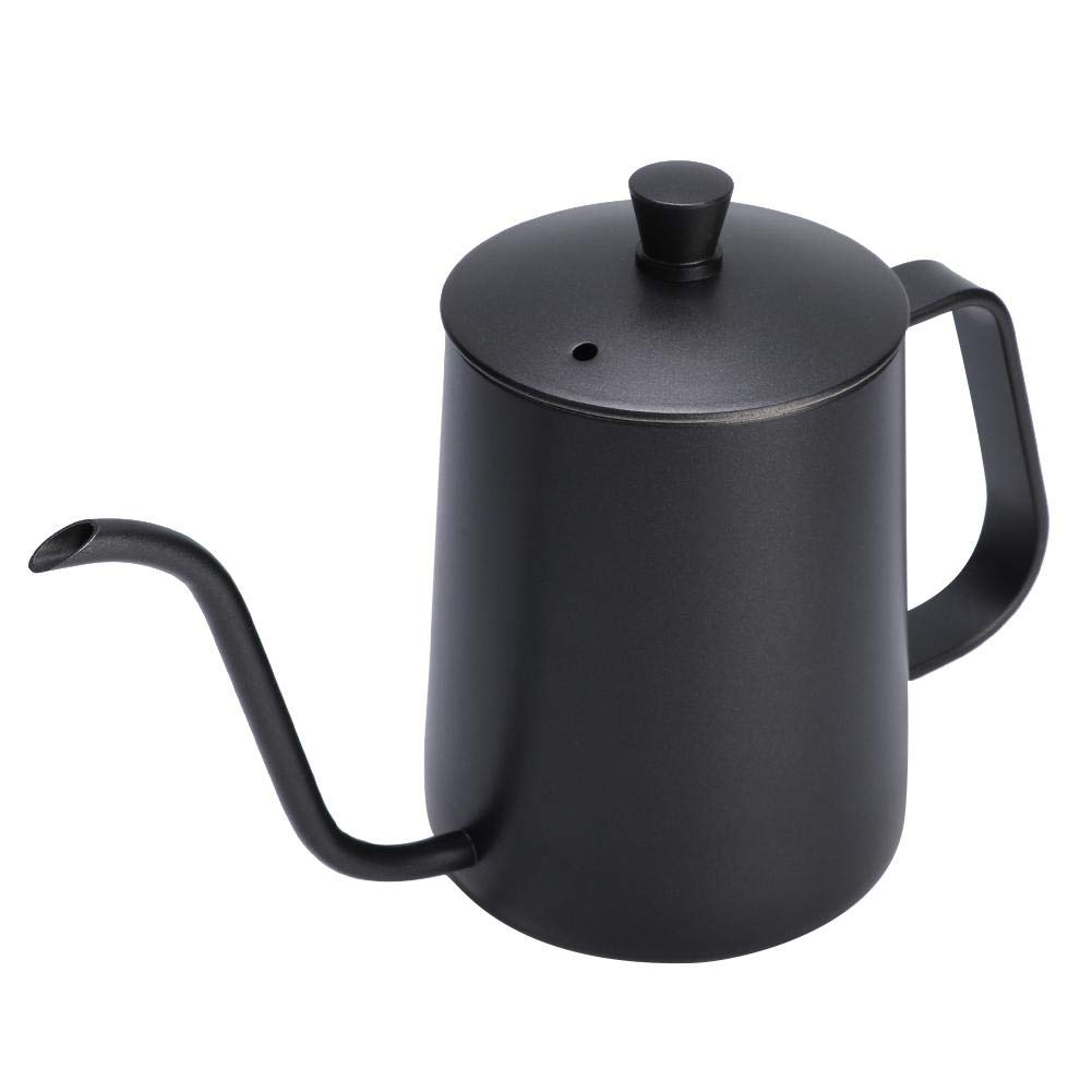 Premium Stainless Steel Pour Over Coffee Kettle - Yosoo Narrow Spout Drip Coffee Pot for Home Brewing, Camping & Travel (350ml, Black) | Perfect for Specialty Coffee, Tea & Outdoor Adventures