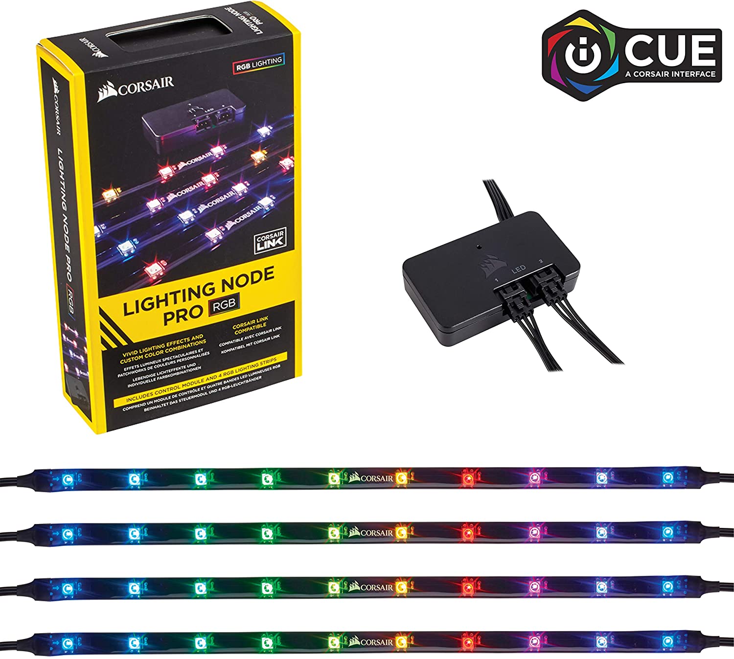 Corsair Lighting Node PRO RGB LED Lighting Controller Kit - Customizable PC Lighting for Gaming Setups, Desktops & Home Theater Systems