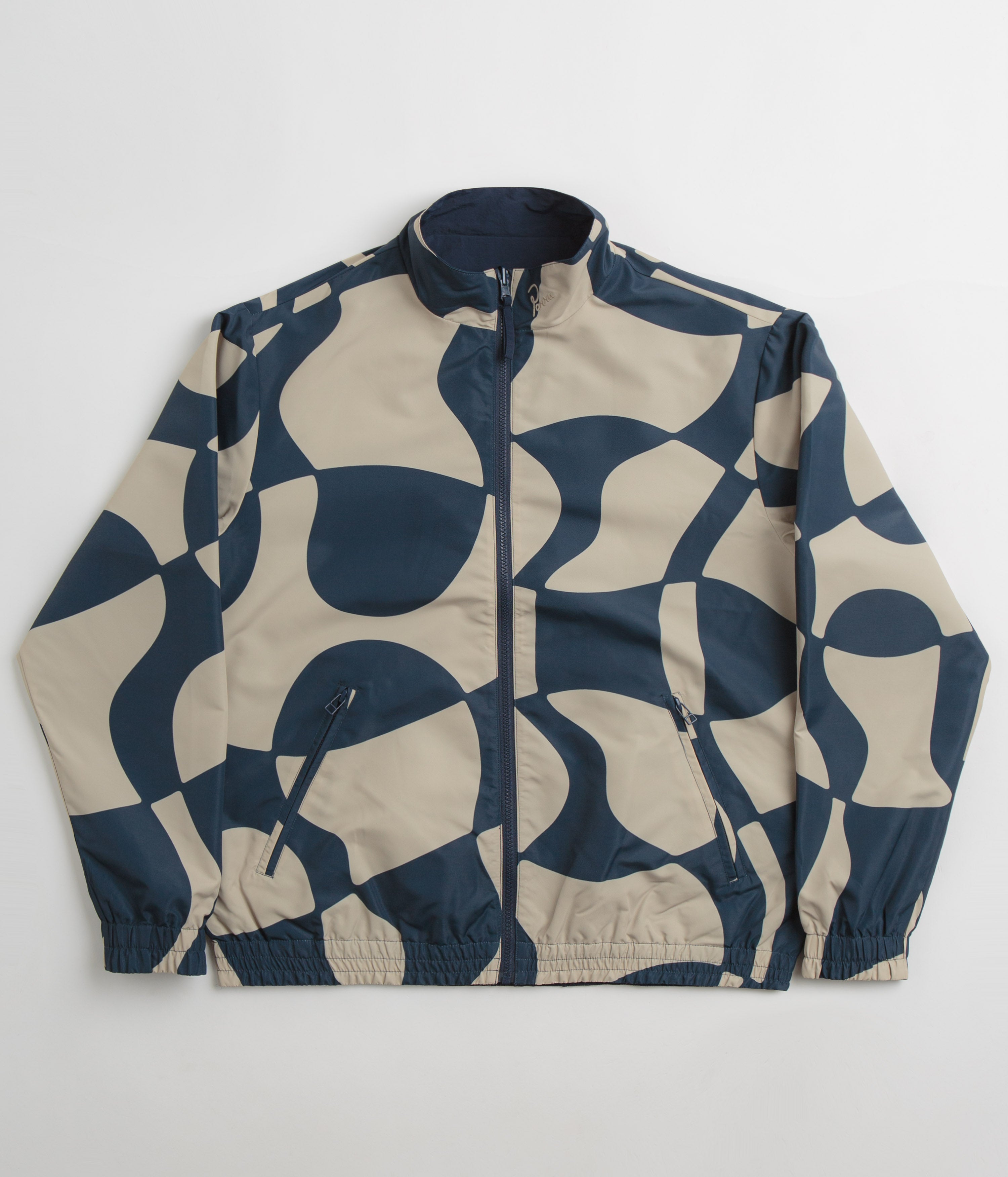 Parra Zoom Winds Reversible Track Jacket - Navy Blue Windbreaker for Running & Outdoor Sports | Lightweight Water-Resistant Athletic Jacket