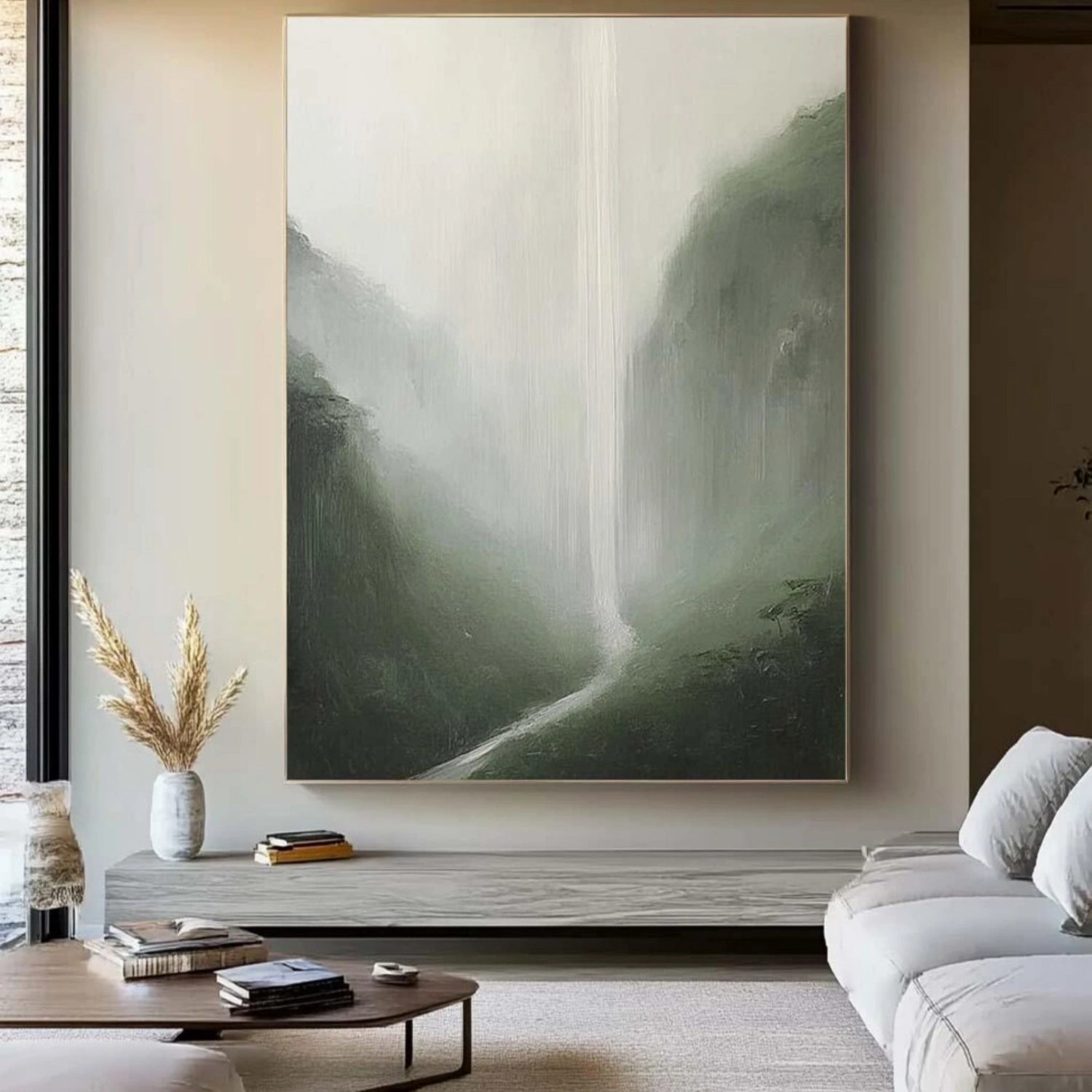 Abstract Painting #AB 438 - Modern Wall Art for Home & Office Decor | Handmade Canvas Artwork for Living Room, Bedroom & Office Spaces