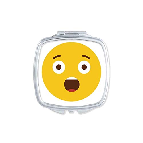 DIYthinker Shock Amazing Yellow Cute Portable Compact Pocket Makeup Mirror - Double Sided Glass for Online Chat, Travel & Touch Up | Perfect for Home, Office & Handbag