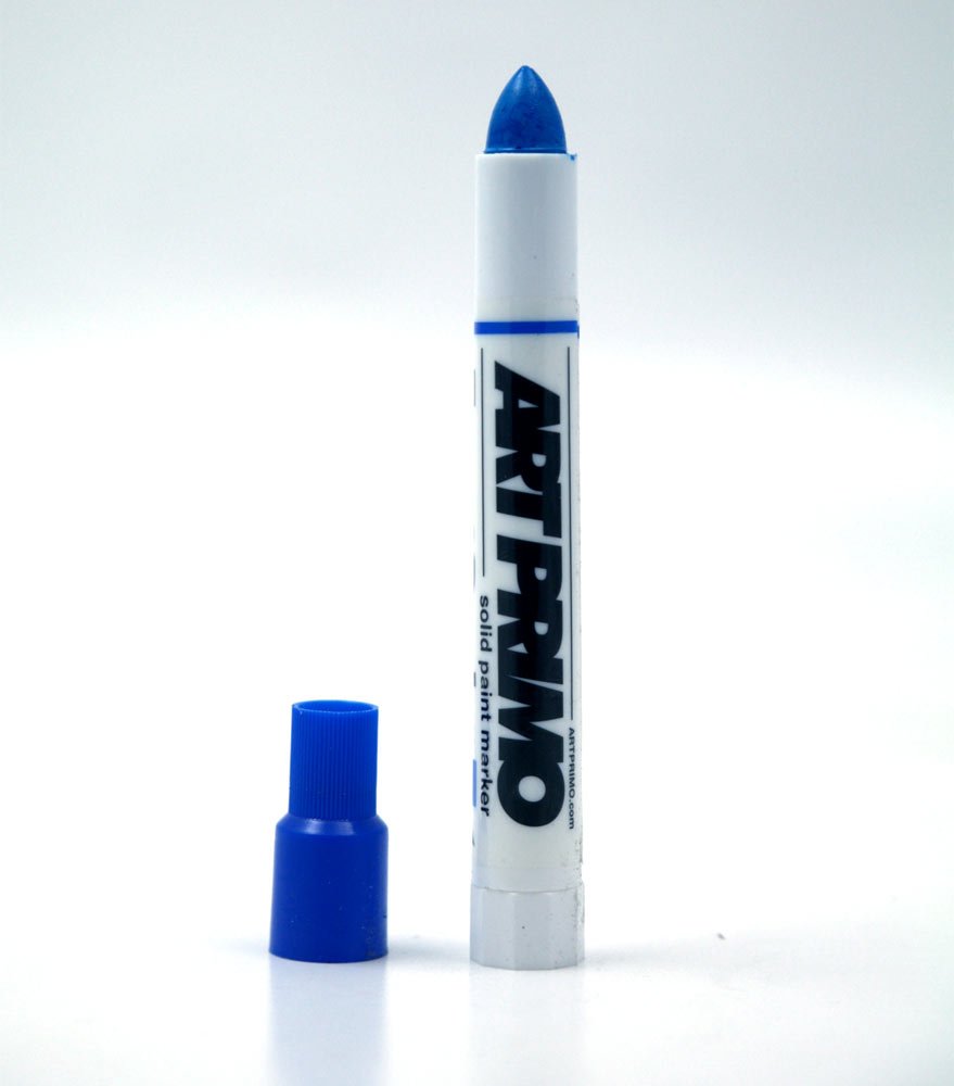 Art Primo Solid Paint Marker - Premium Blue Paint Pen for Artists, DIY Crafts & Graffiti - Perfect for Canvas, Wood, Metal & Glass Surfaces