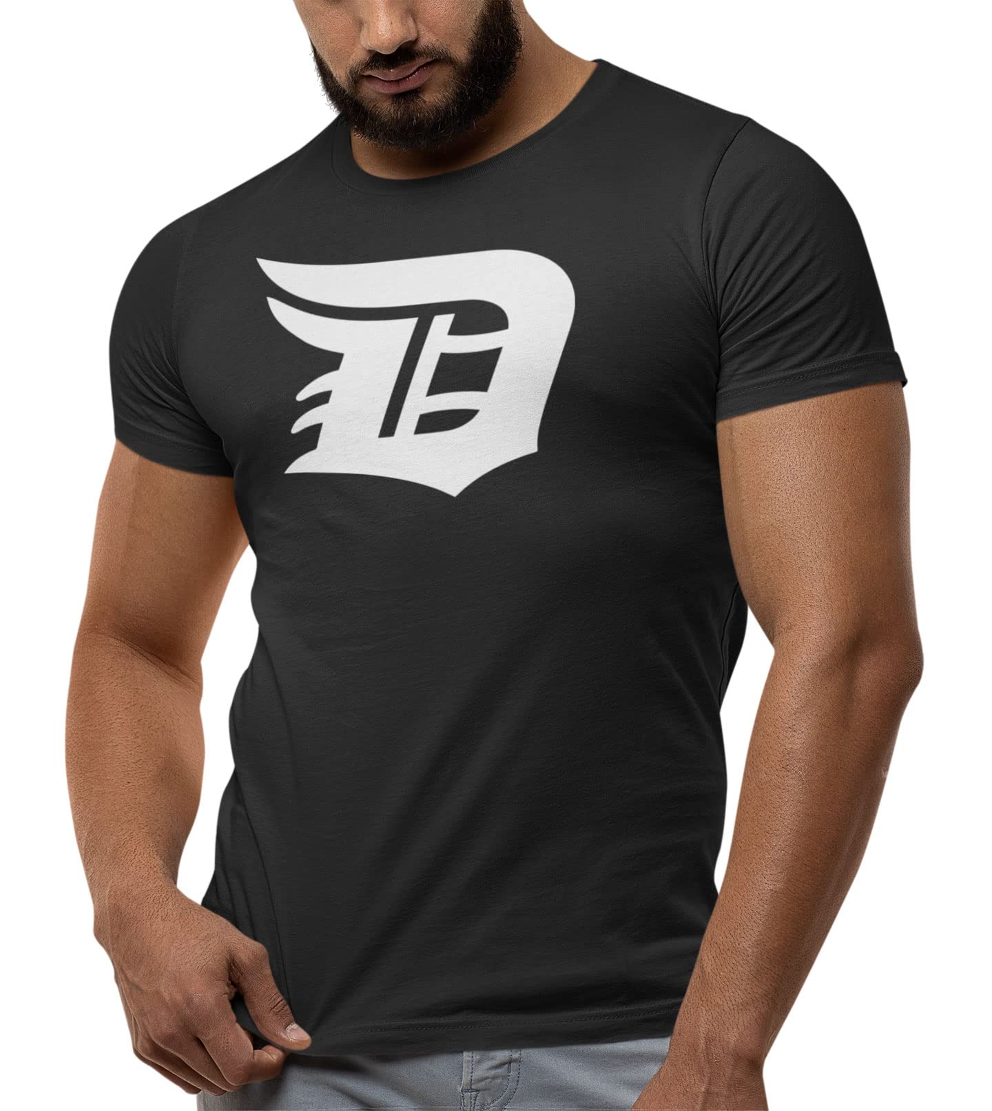 Detroit T-Shirt for Men | Detroit Rebels D Logo Tee | Vintage Detroit Style Shirts for Casual Wear & Street Fashion