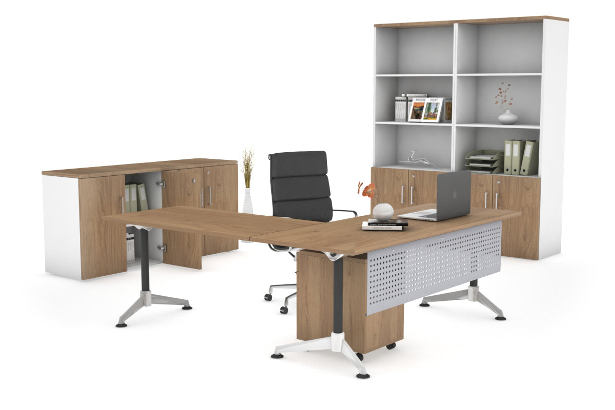 Premium L-Shaped Corner Executive Office Desk - Blackjack Design [1800L x 1700W] - Perfect for Home Office, Gaming Setup & Workspace Organization