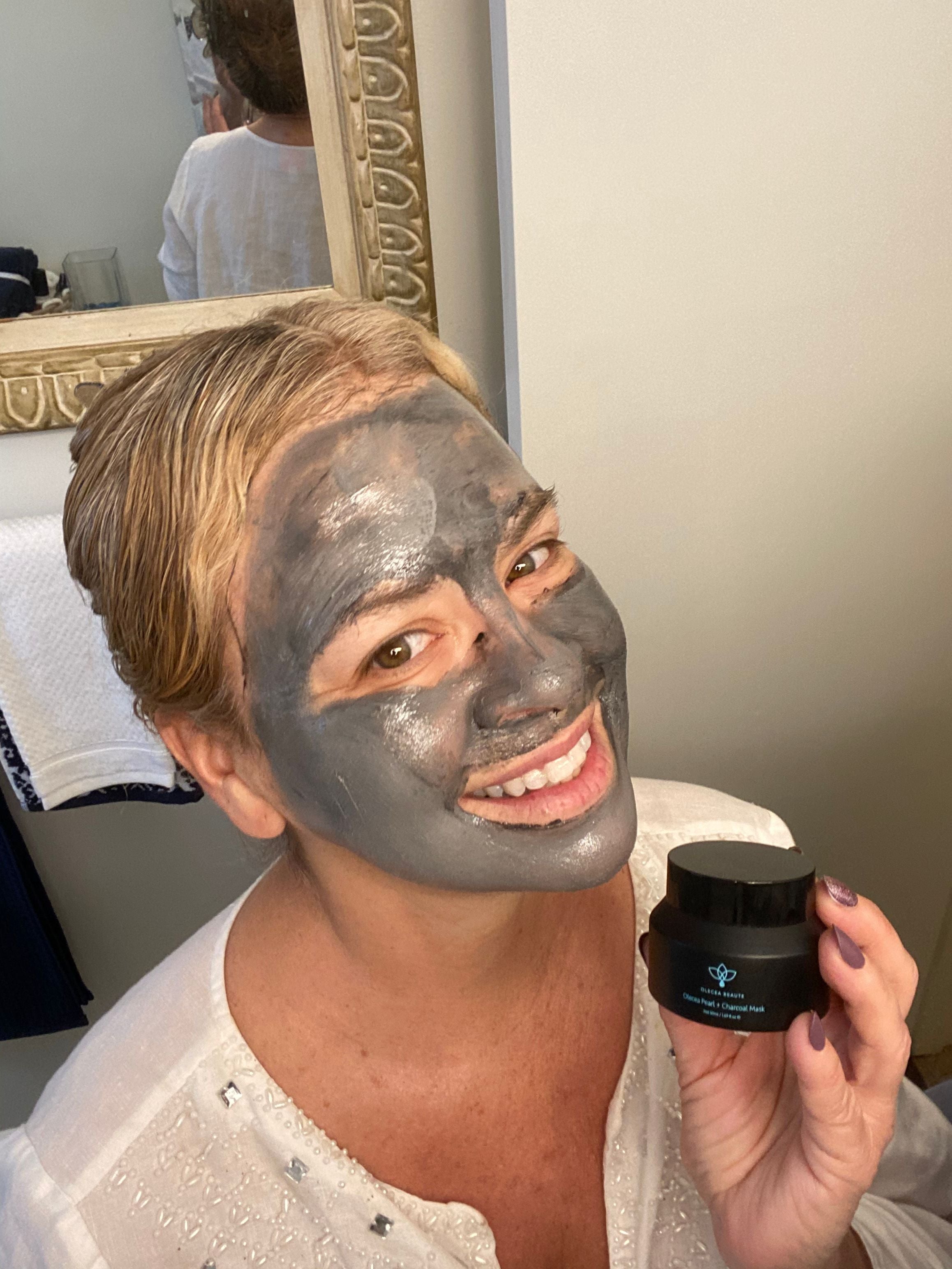 Pearl & Charcoal Facial Mask 50ml (1.69 fl oz) - Deep Cleansing & Brightening Face Mask for Acne, Blackheads & Oily Skin - Perfect for Spa Night & Self-Care Routine