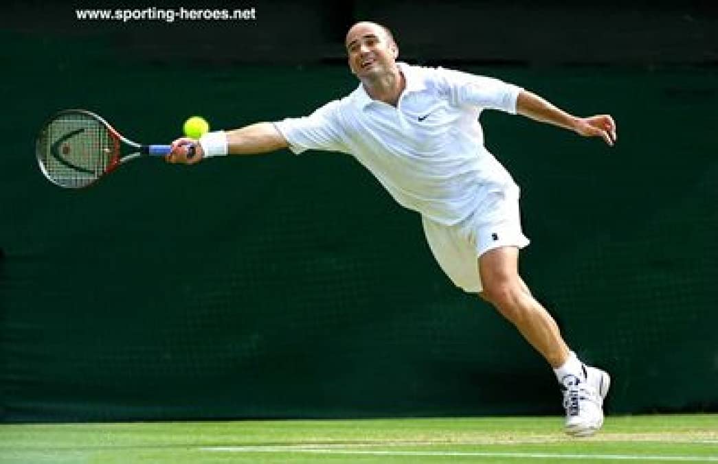 Spot Dog Andre Agassi - 36x48 Inch Premium Poster Print (IDP #PDI95834) | Vintage Tennis Decor for Home, Office & Man Cave