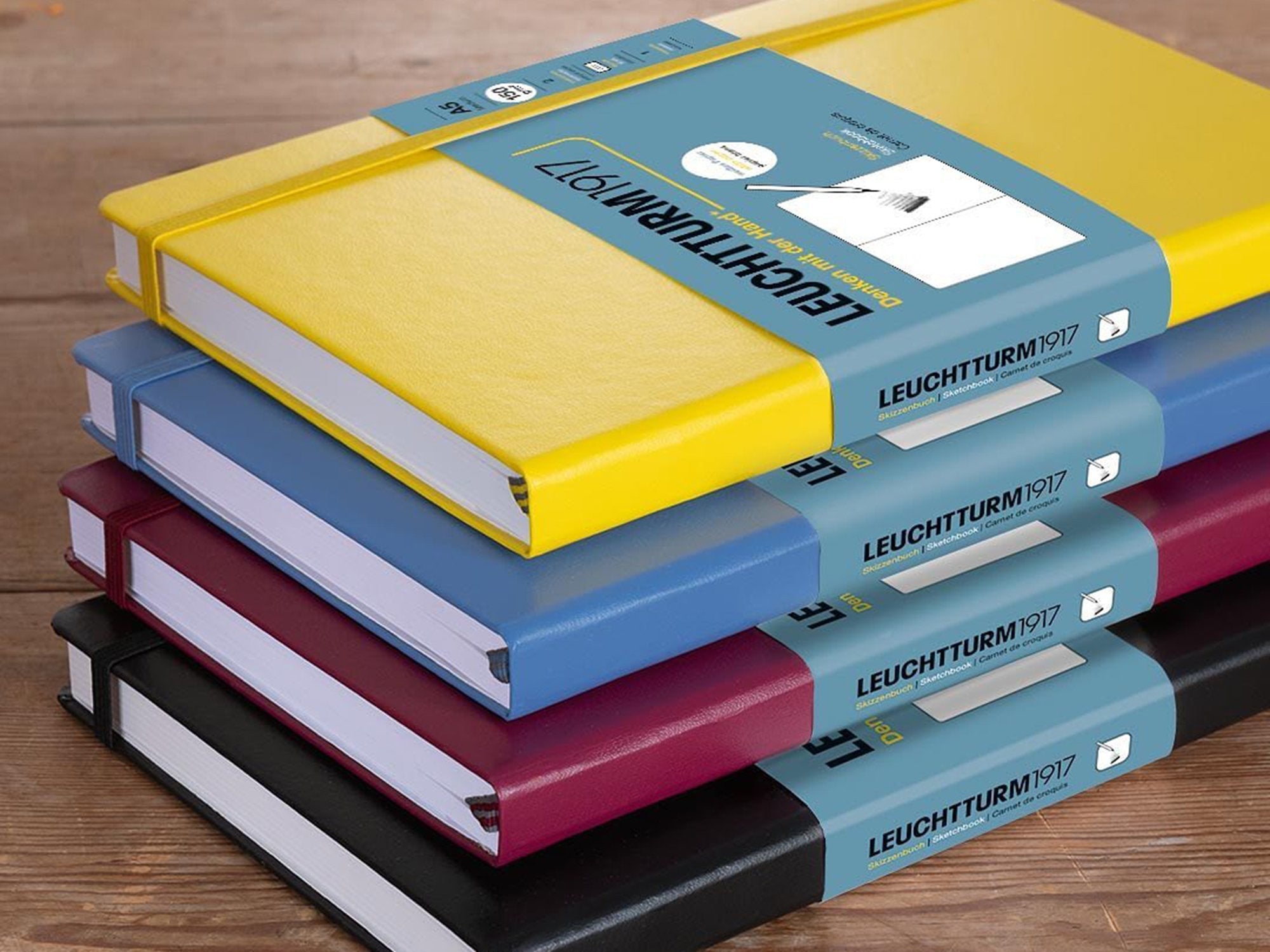 Leuchtturm 1917 Sketchbook - Premium A5 Notebook for Artists & Sketching, 185 Pages, Lemon Yellow | Perfect for Drawing, Watercolor & Mixed Media Art