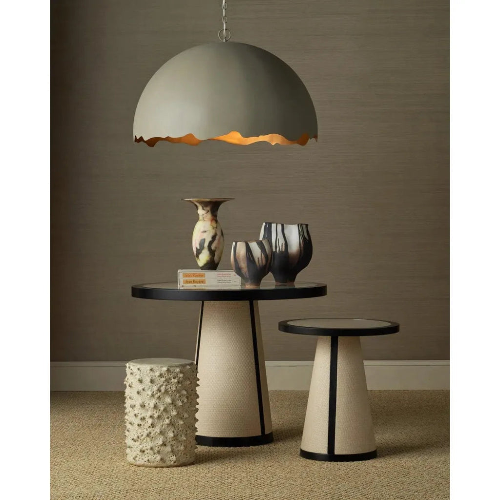 12 Inch Inoue Porcelain Black Vase - Elegant Home Decor for Living Room, Dining Table & Office Centerpiece