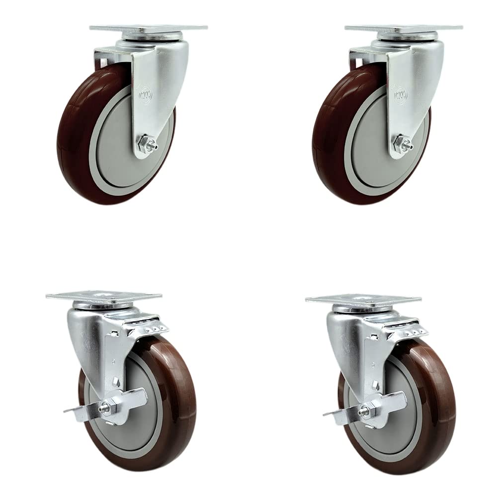 Cambro 60008 60007 41021 Replacement Caster Set - 4-Piece Heavy Duty Utility Cart Wheels for Ultra Pan Carriers, Ice Caddies & Dish Dollies - Commercial Kitchen Equipment Accessories - Perfect for Restaurants, Catering & Food Service