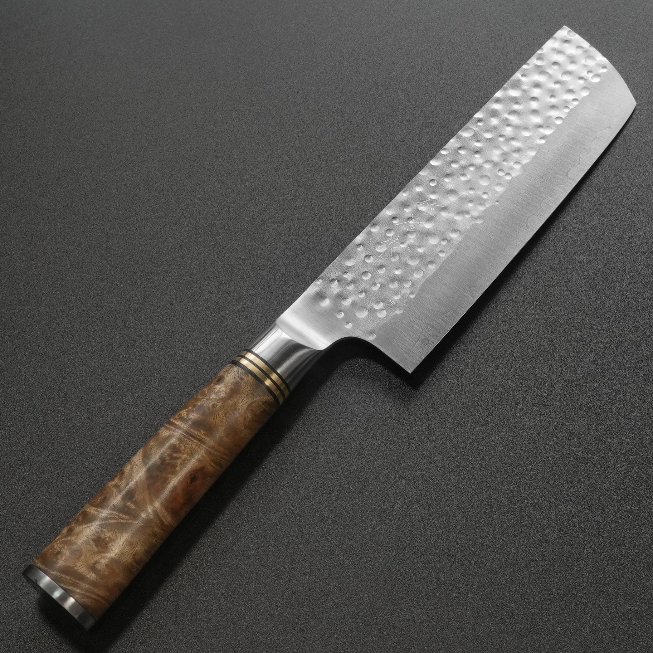 Premium Saji Takeshi SG2 Super Gold 2 Nakiri Knife - Handcrafted Hammered Japanese Chef Knife with Burma Padouk Burl Handle - Perfect for Sushi, Vegetables & Precision Cutting